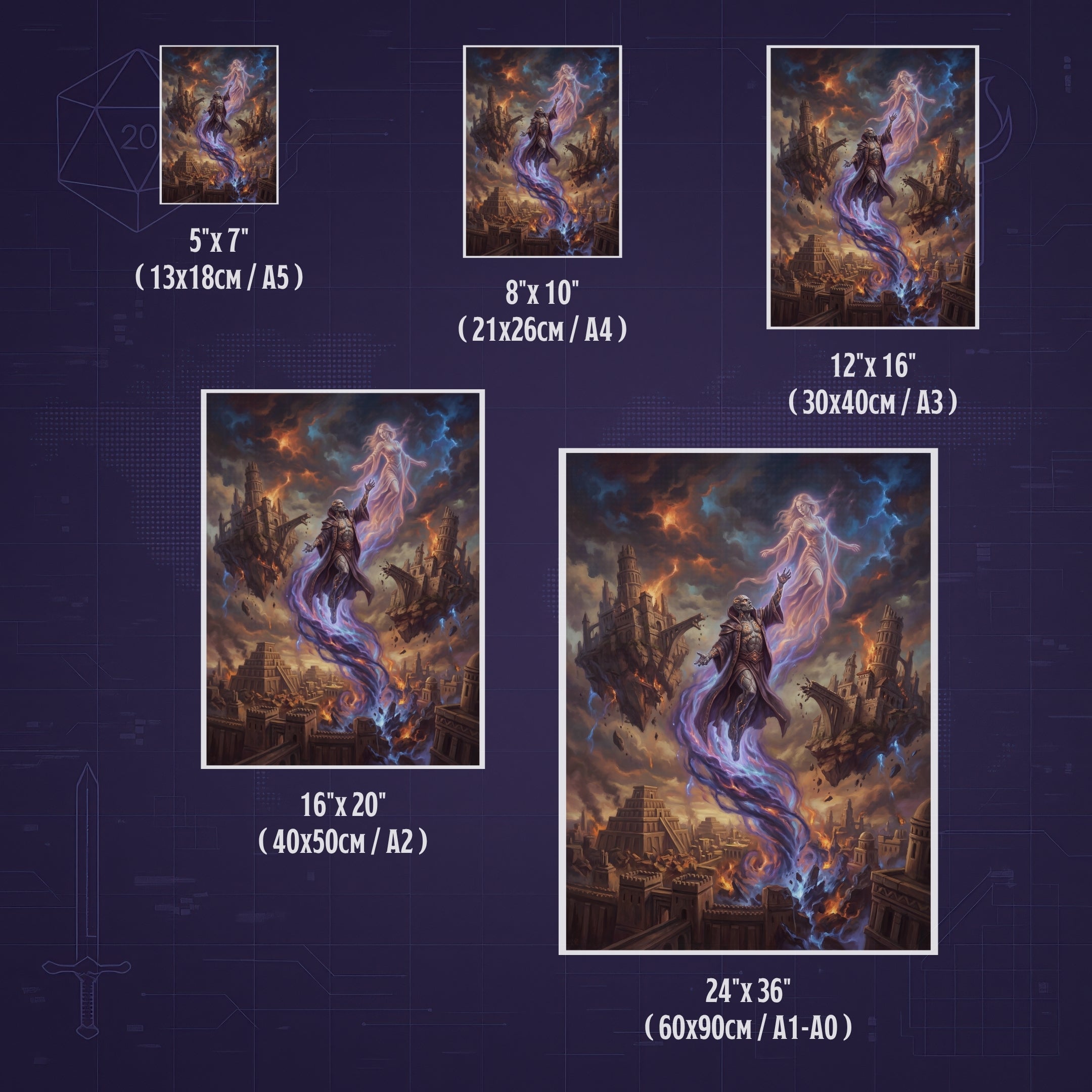 La Locura de Karsus – Print de Arte Fantástico Premium | Inspirado en D&D y Faerûn