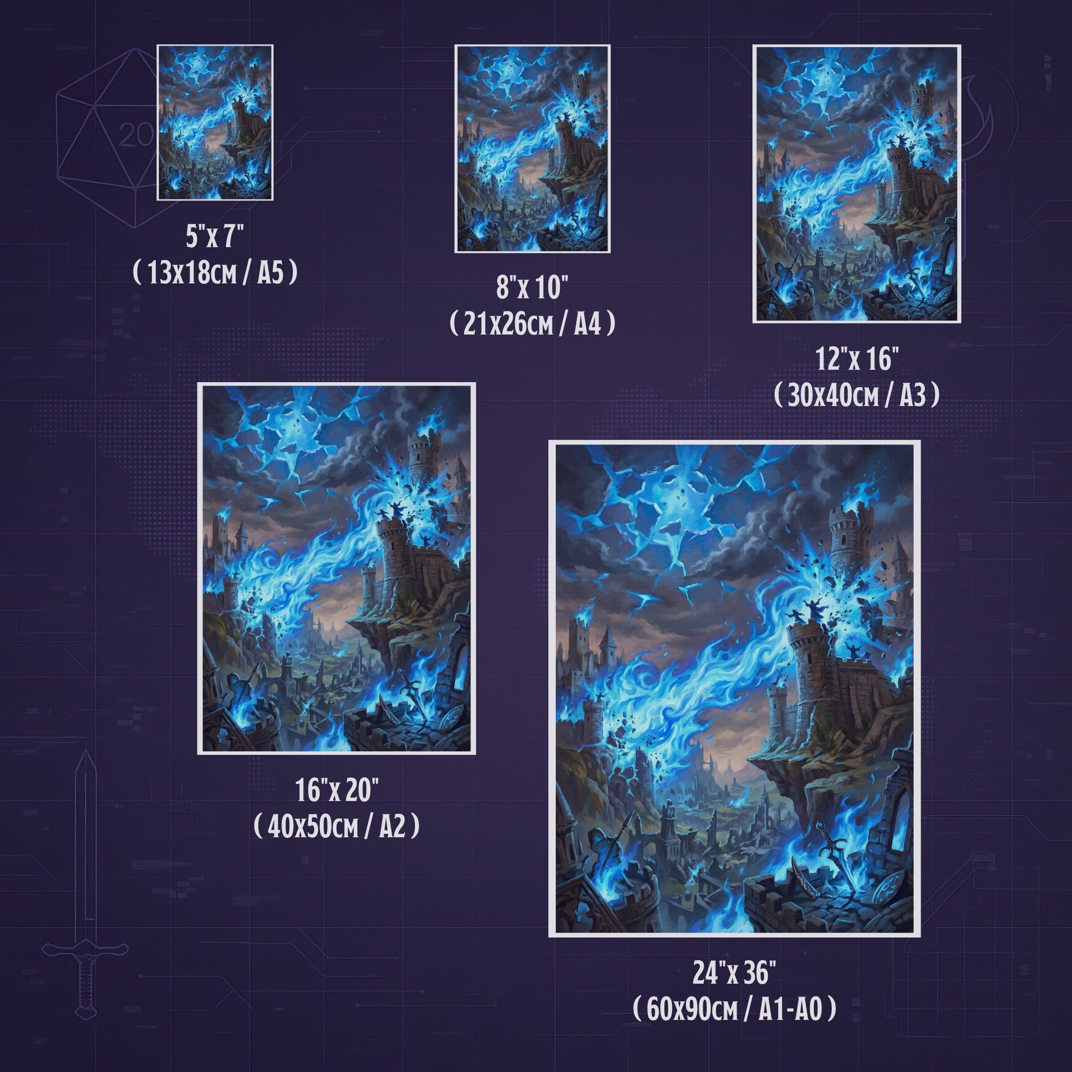 La Plaga de Conjuros – Print de Arte Fantástico Premium | Inspirado en D&D y Faerûn