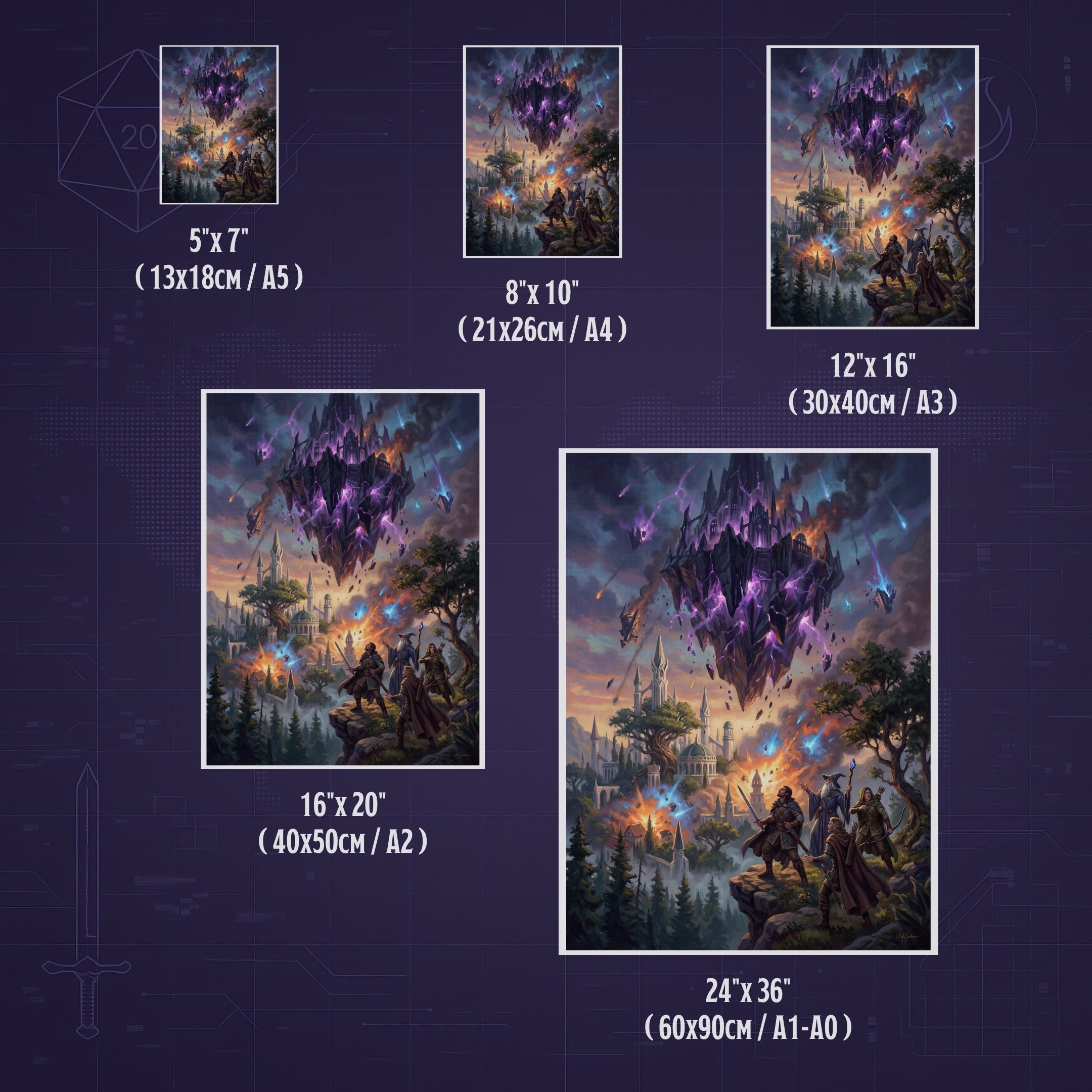 La Caída de Thultanthar – Print de Arte Fantástico Premium | Inspirado en D&D y Faerûn