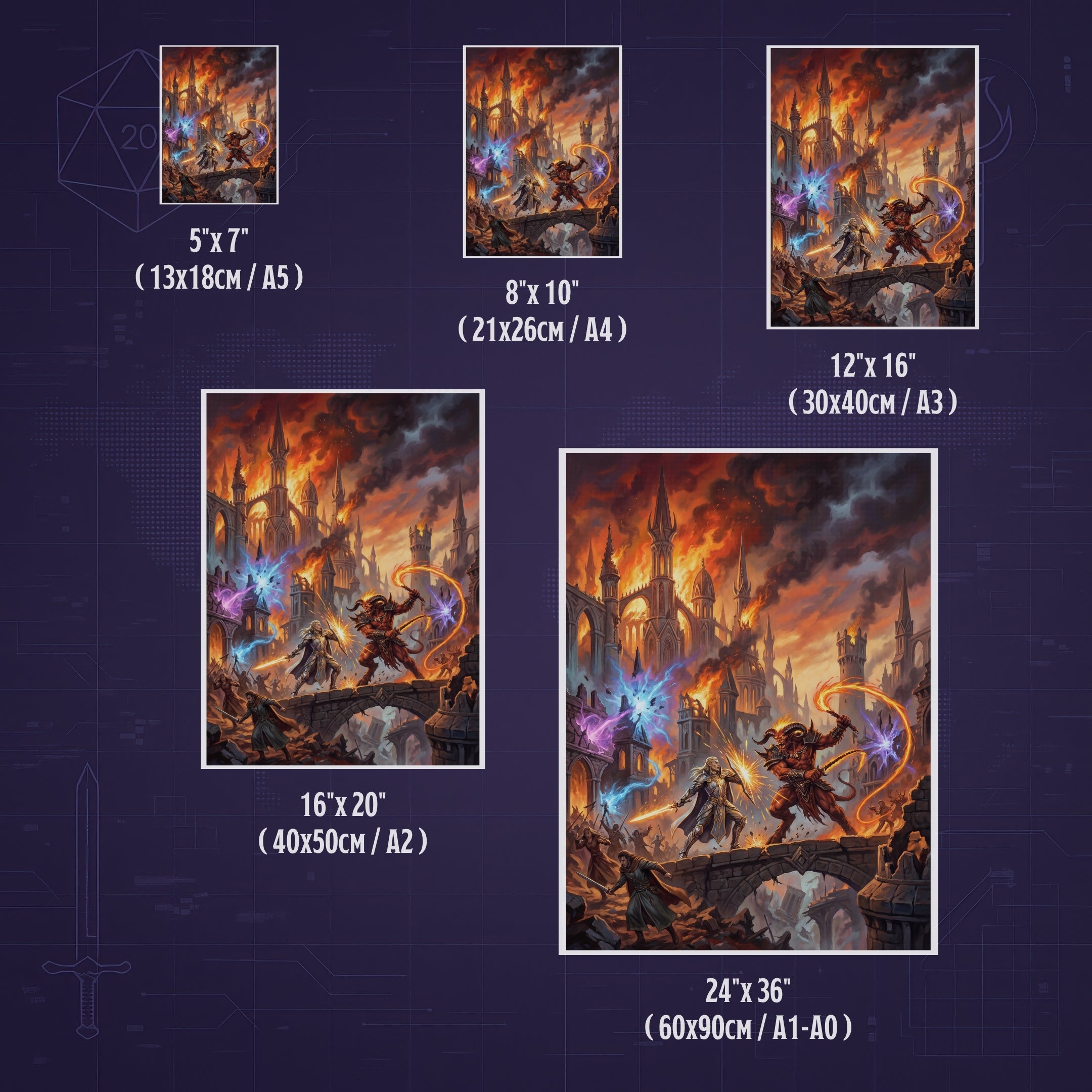 La Caída de Myth Drannor – Print de Arte Fantástico Premium | Inspirado en D&D y Faerûn