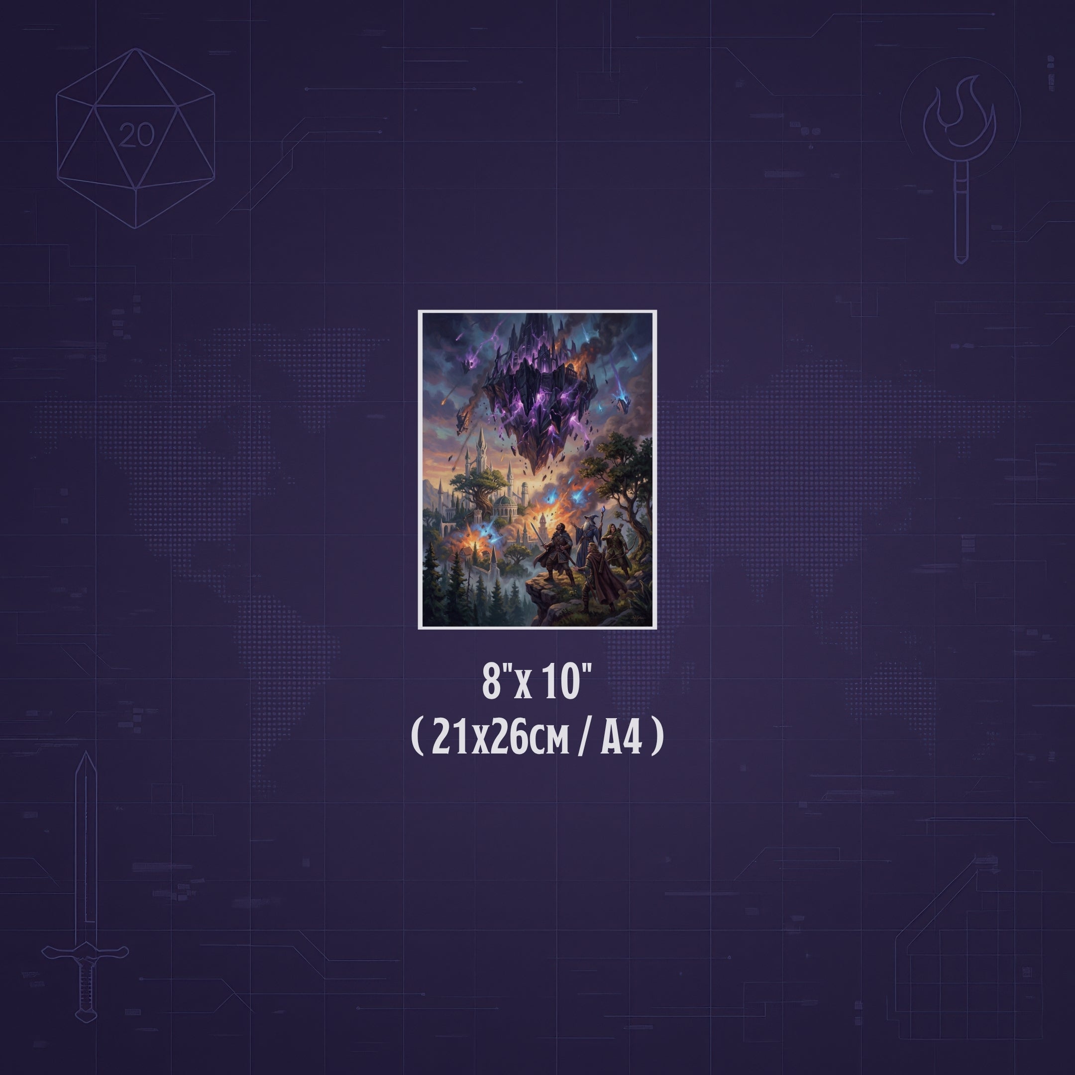 La Caída de Thultanthar – Print de Arte Fantástico Premium | Inspirado en D&D y Faerûn