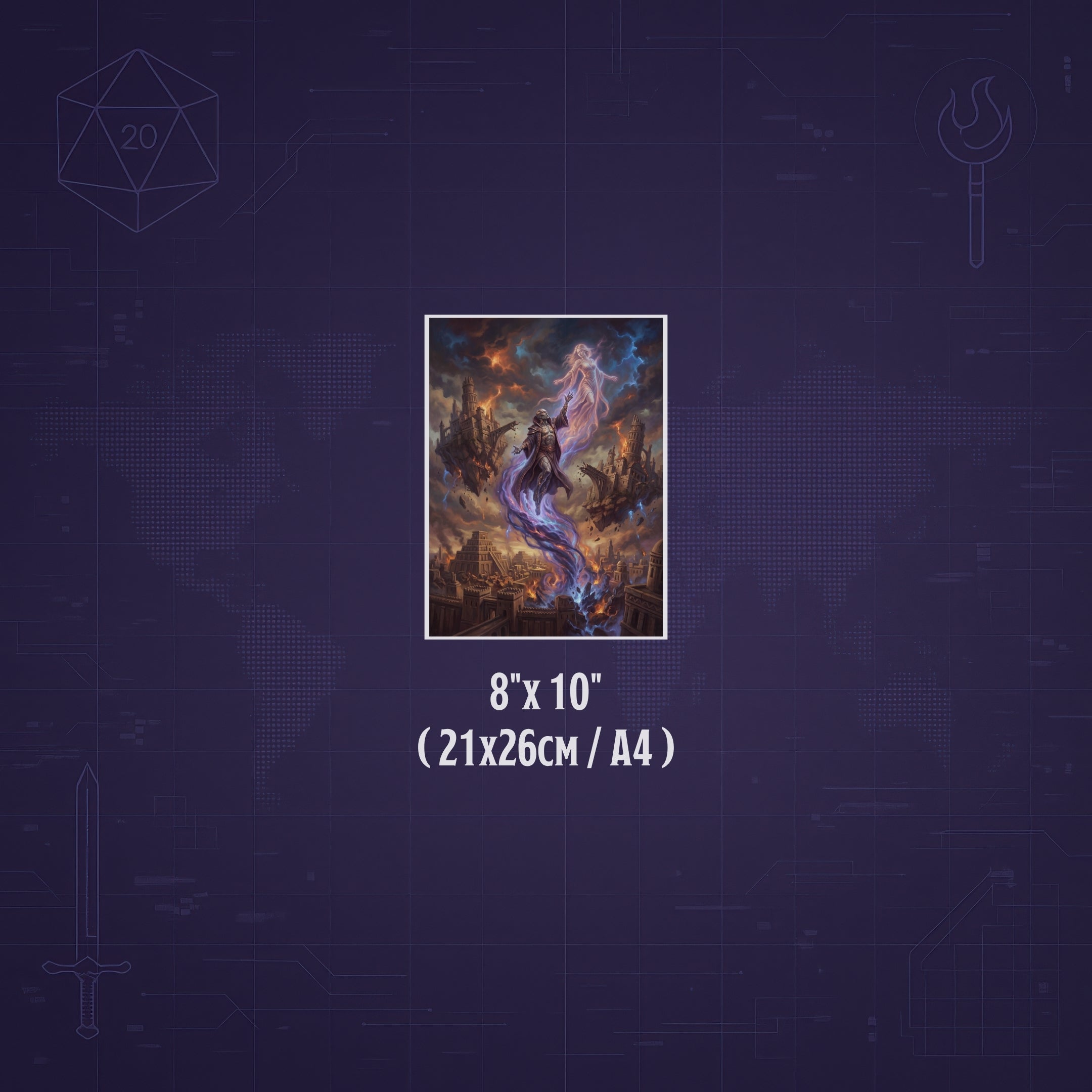 La Locura de Karsus – Print de Arte Fantástico Premium | Inspirado en D&D y Faerûn