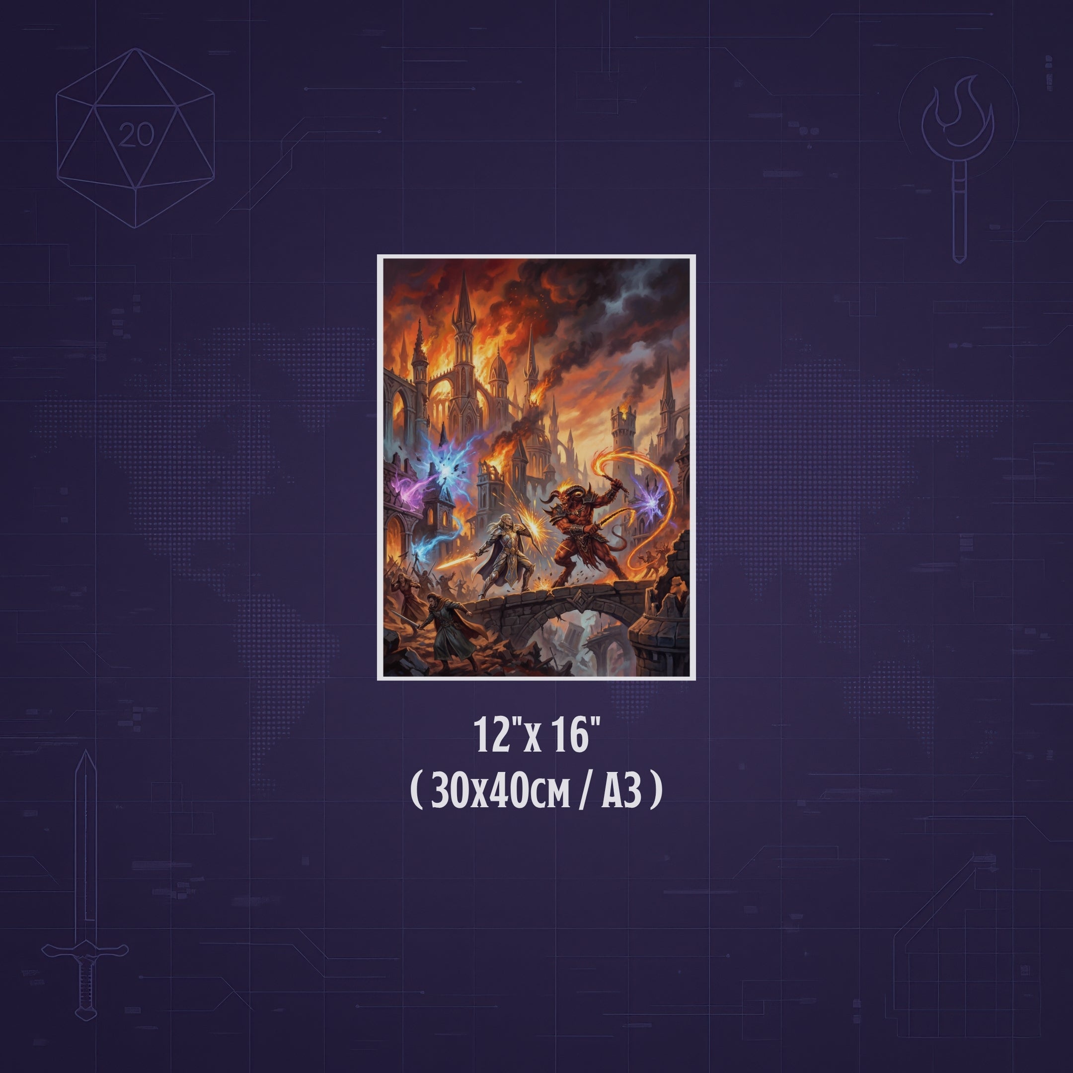 La Caída de Myth Drannor – Print de Arte Fantástico Premium | Inspirado en D&D y Faerûn