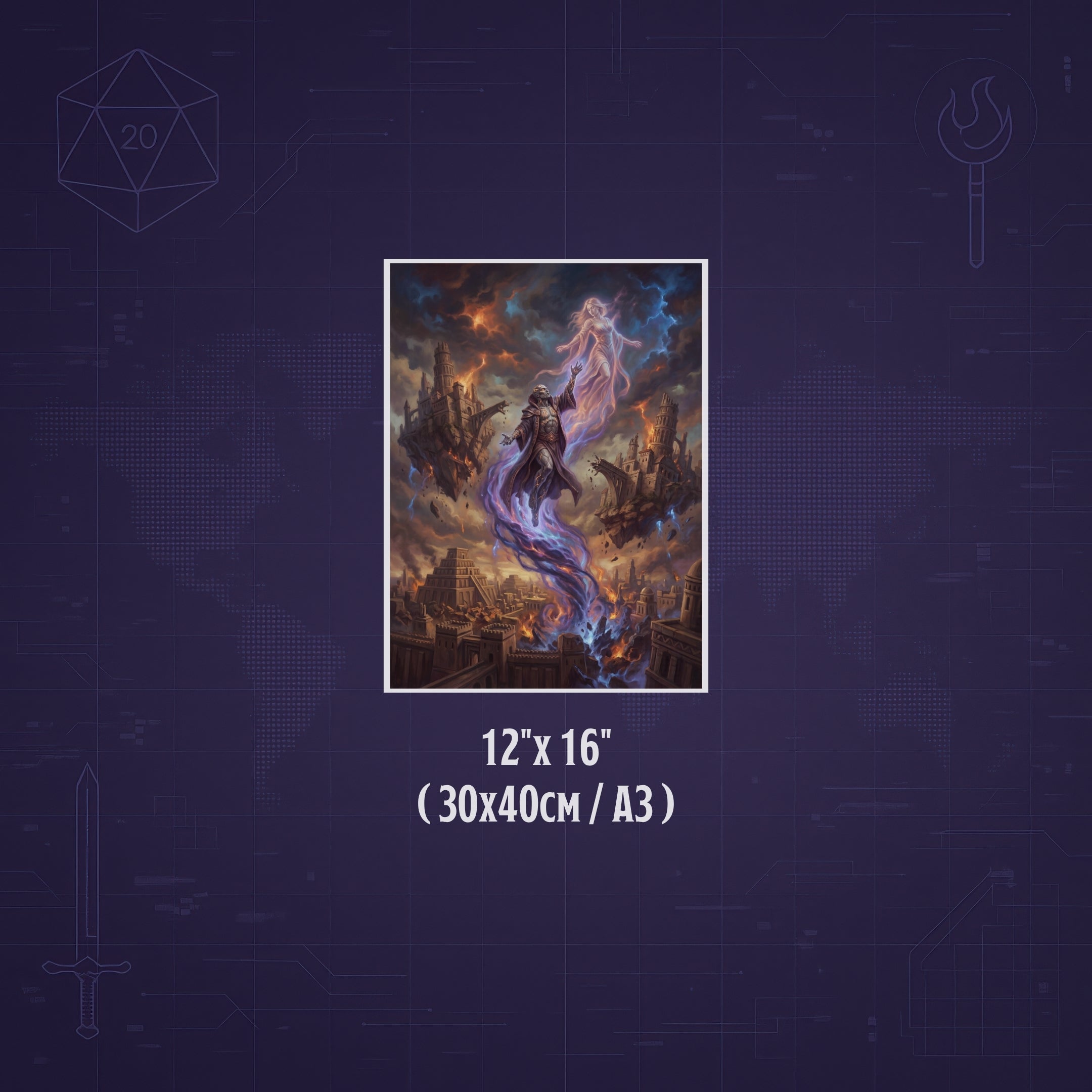 La Locura de Karsus – Print de Arte Fantástico Premium | Inspirado en D&D y Faerûn