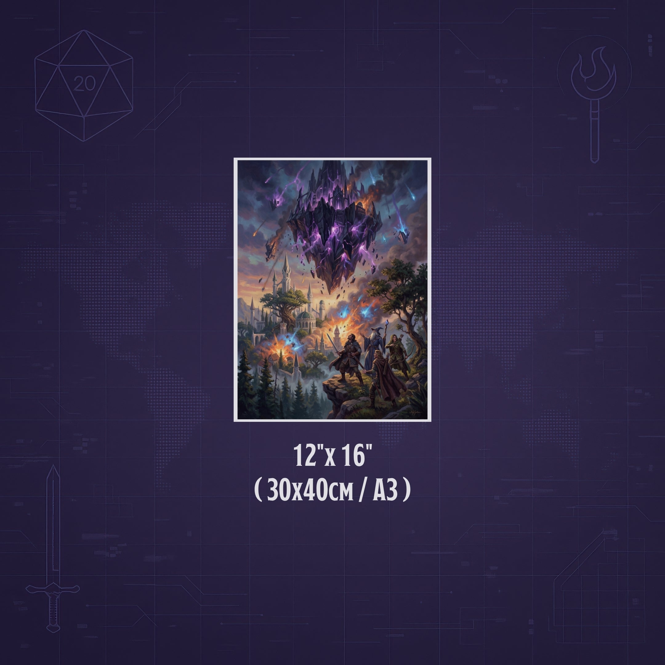 La Caída de Thultanthar – Print de Arte Fantástico Premium | Inspirado en D&D y Faerûn