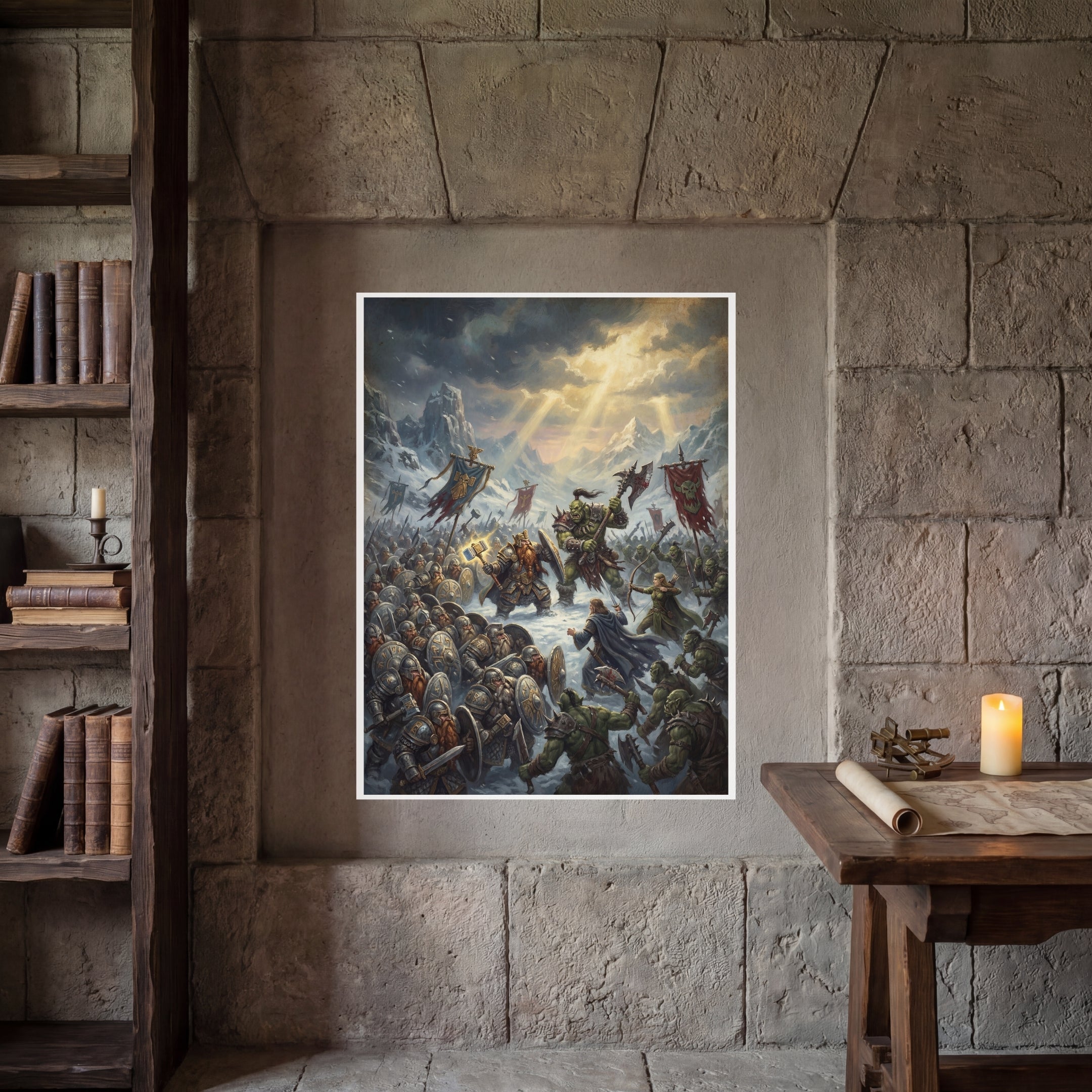 La Guerra de Many-Arrows – Print de Arte Fantástico Premium | Inspirado en D&D y Faerûn