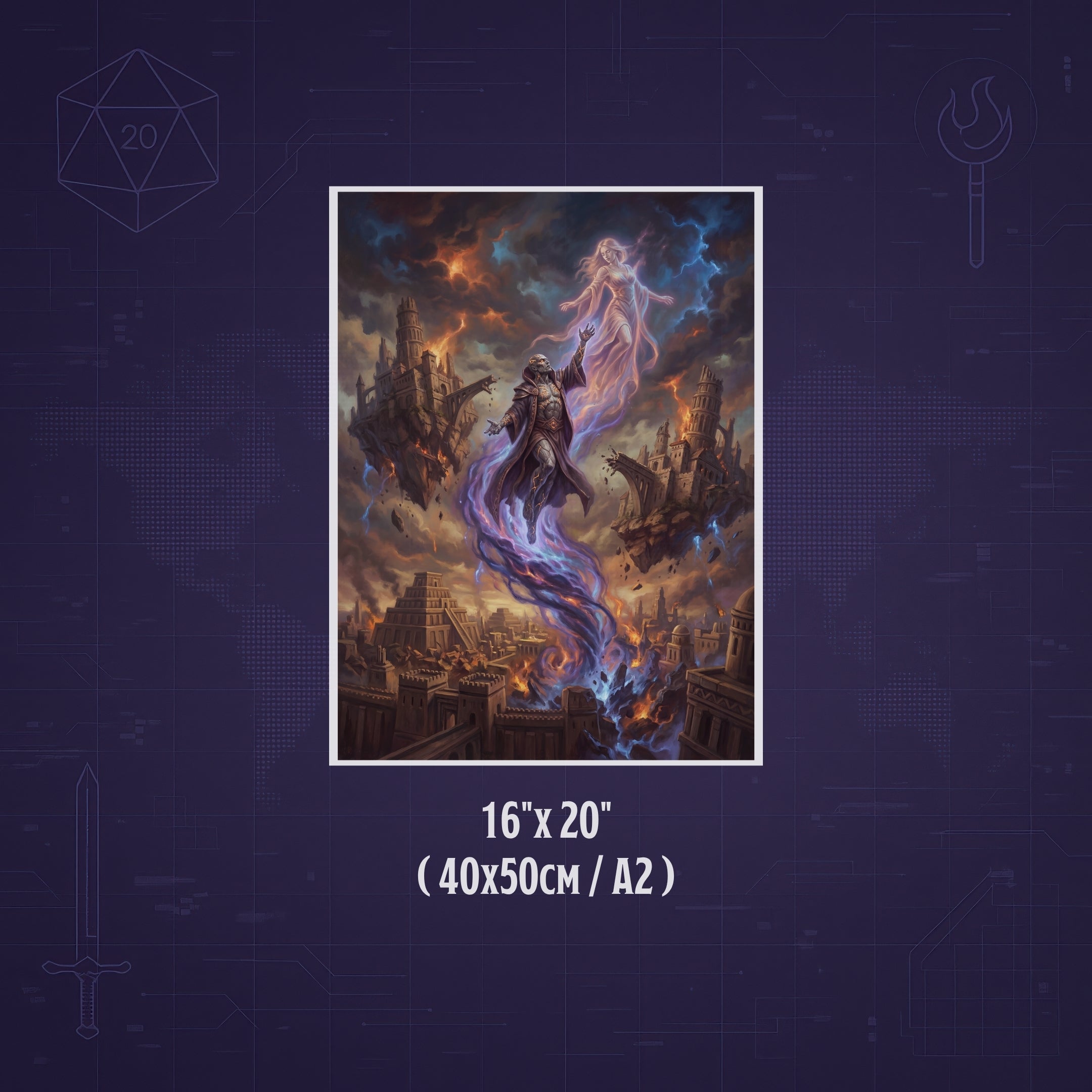 La Locura de Karsus – Print de Arte Fantástico Premium | Inspirado en D&D y Faerûn