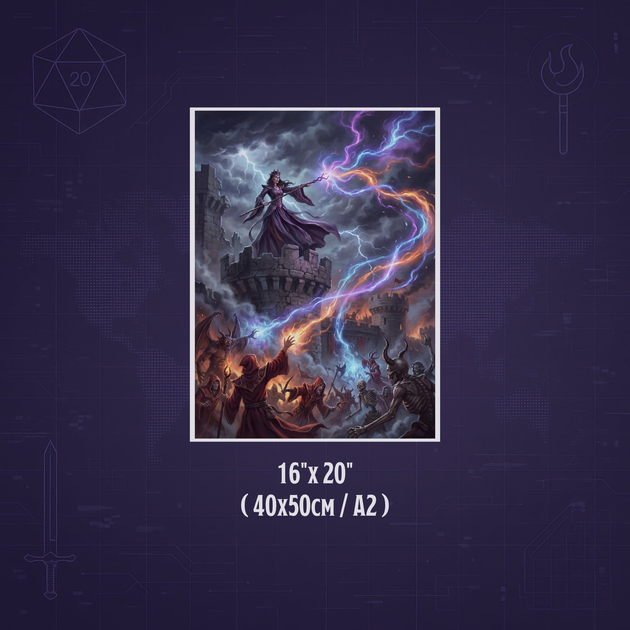 La Defensa de Aglarond – Print de Arte Fantástico Premium | Inspirado en D&D y Faerûn