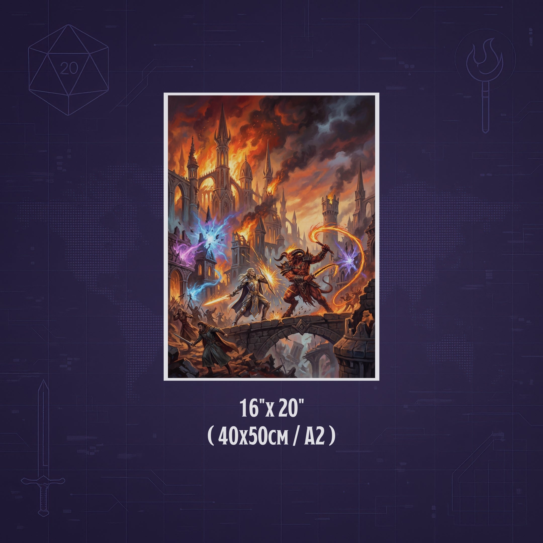 La Caída de Myth Drannor – Print de Arte Fantástico Premium | Inspirado en D&D y Faerûn