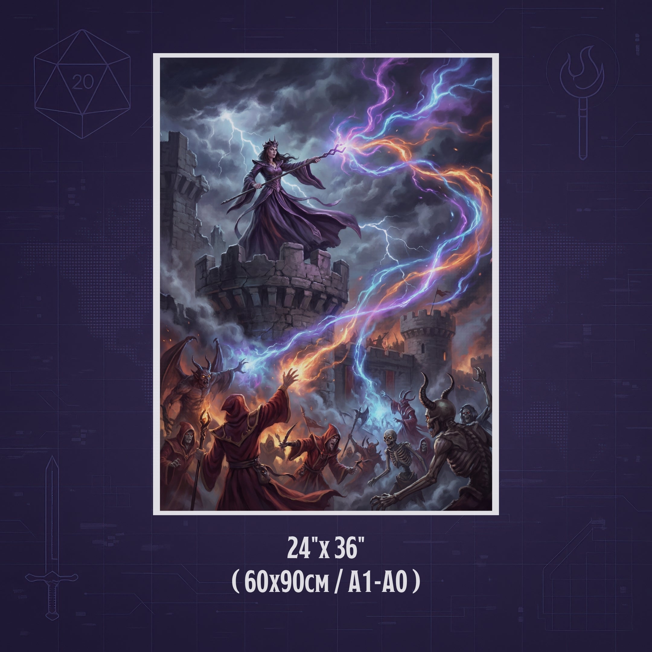 La Defensa de Aglarond – Print de Arte Fantástico Premium | Inspirado en D&D y Faerûn