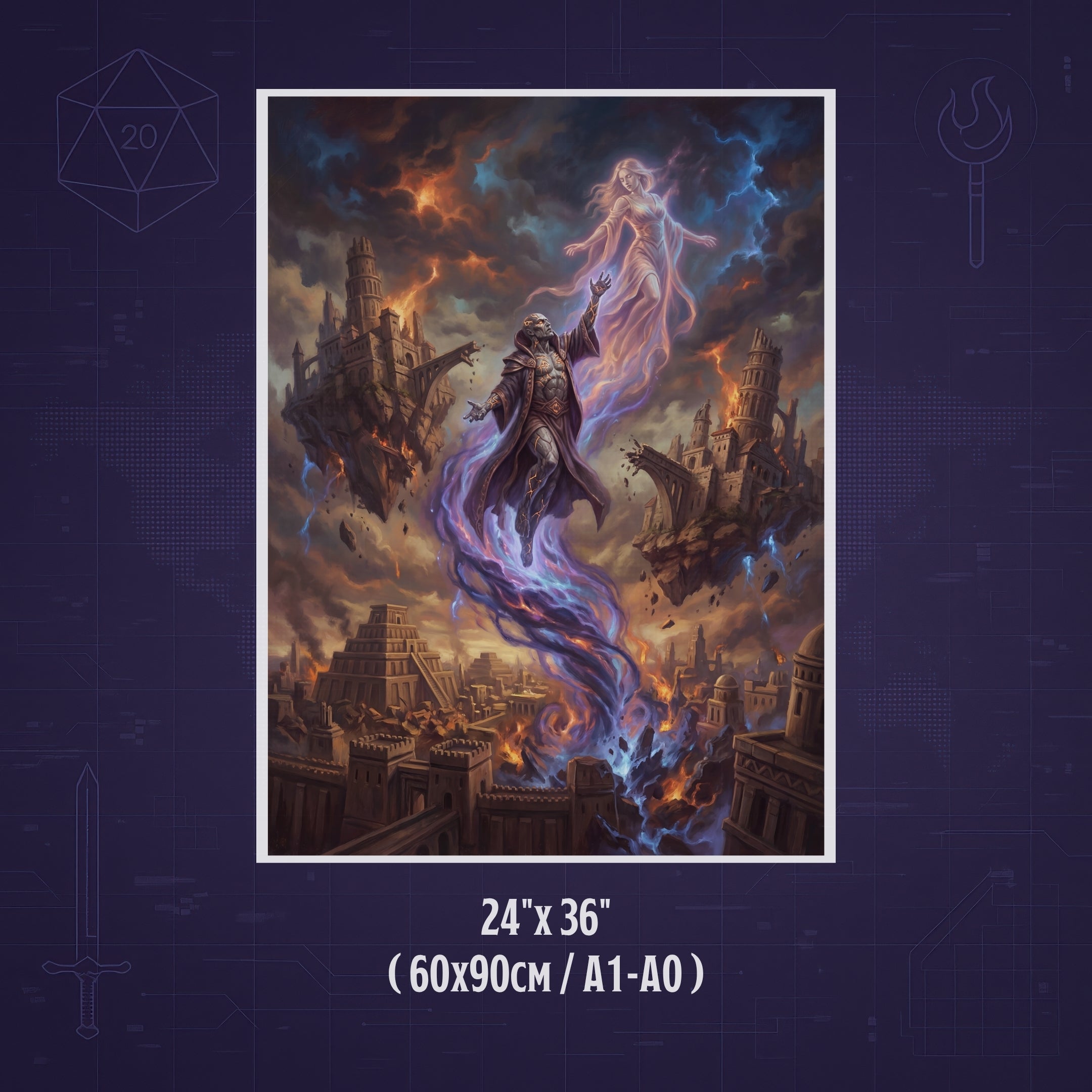 La Locura de Karsus – Print de Arte Fantástico Premium | Inspirado en D&D y Faerûn