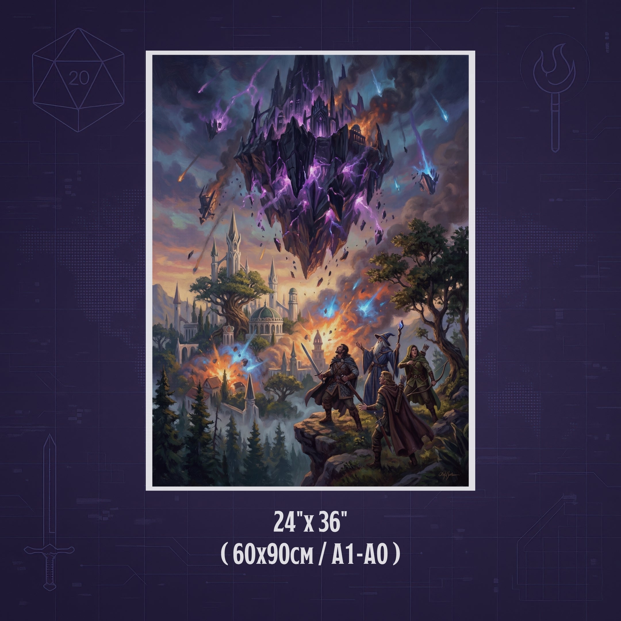 La Caída de Thultanthar – Print de Arte Fantástico Premium | Inspirado en D&D y Faerûn