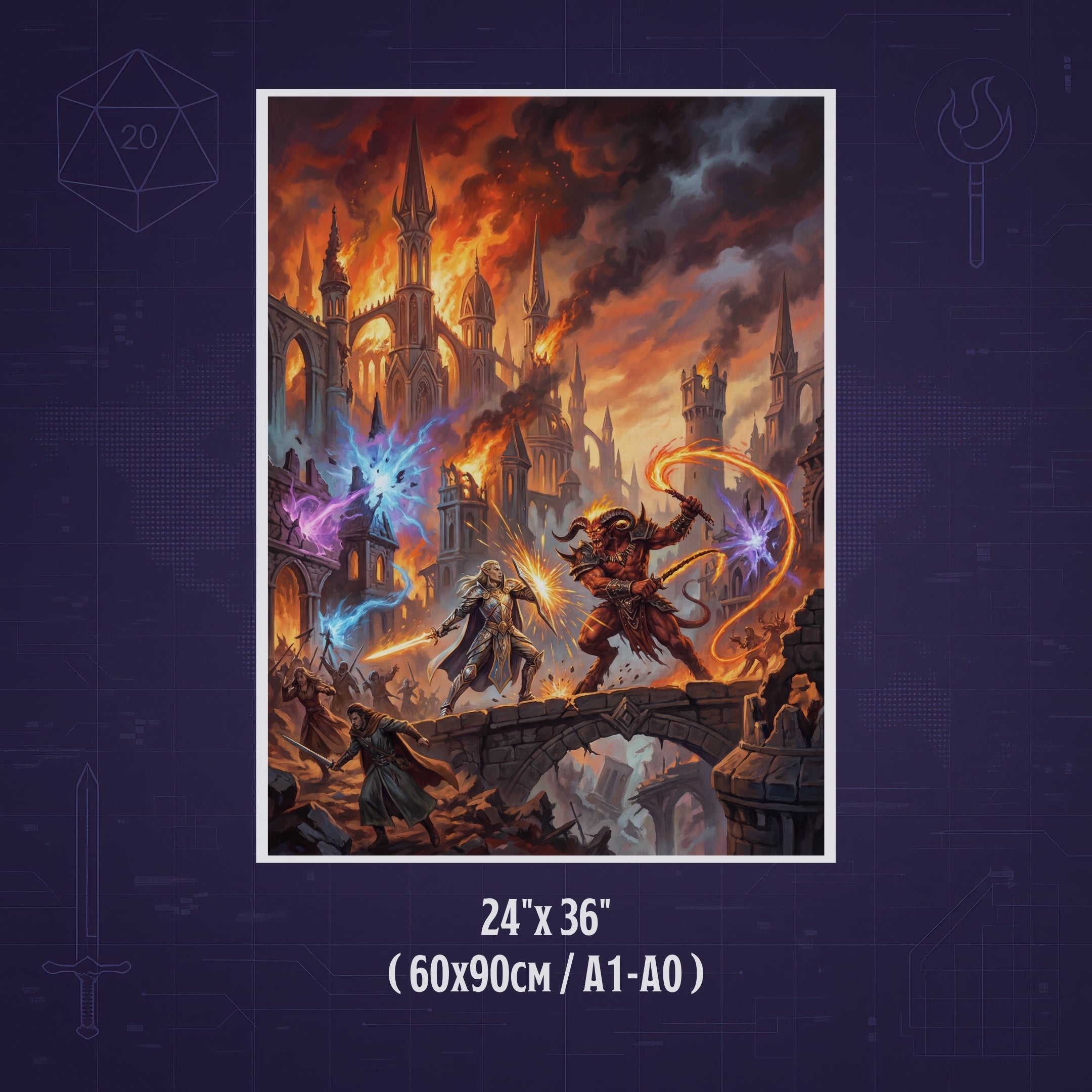 La Caída de Myth Drannor – Print de Arte Fantástico Premium | Inspirado en D&D y Faerûn