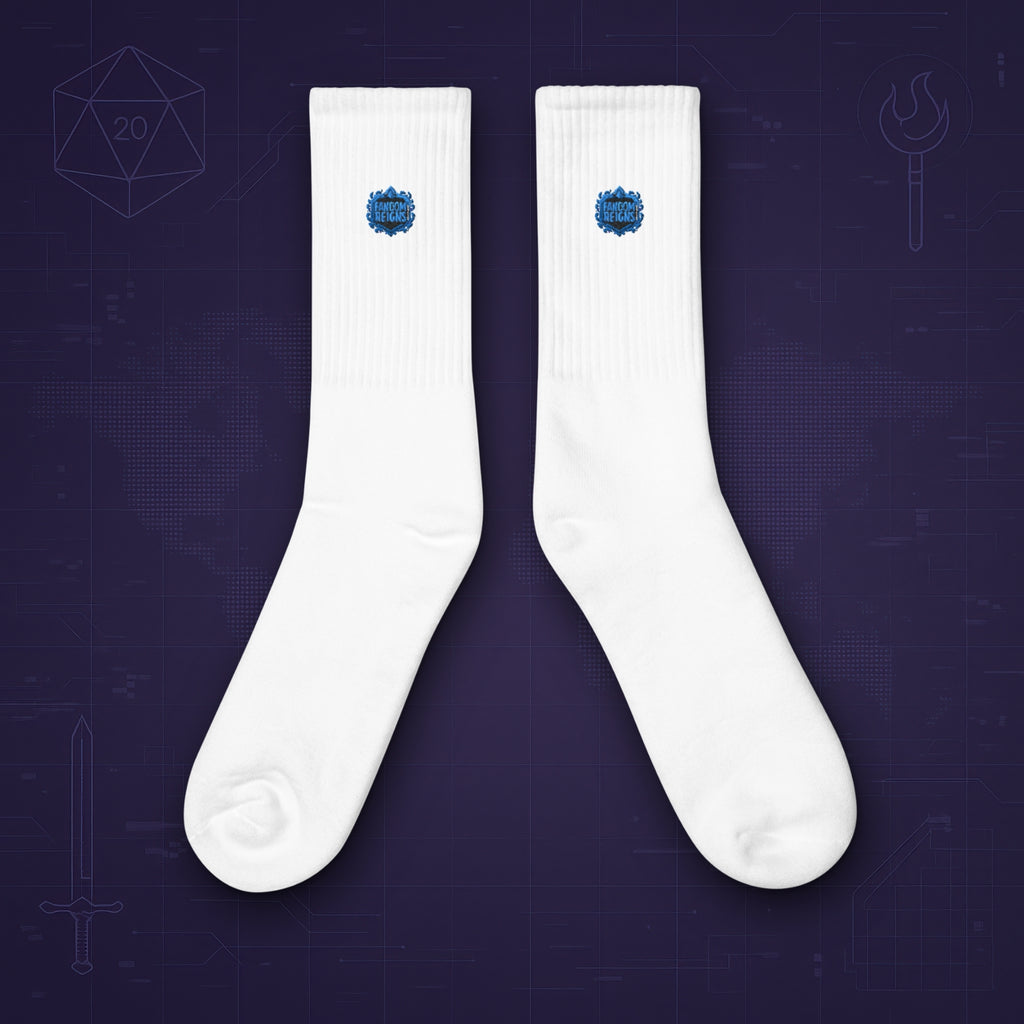 Fandom Reigns Embroidered Socks – Official Premium RPG Merch