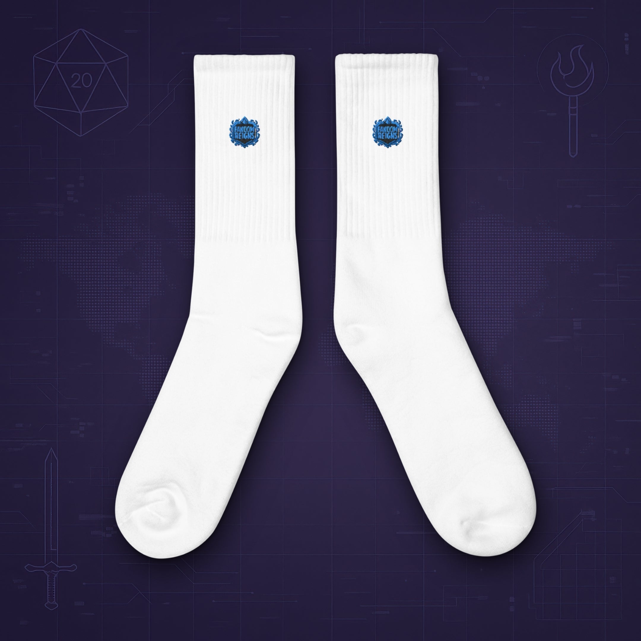 Fandom Reigns Embroidered Socks – Official Premium RPG Merch