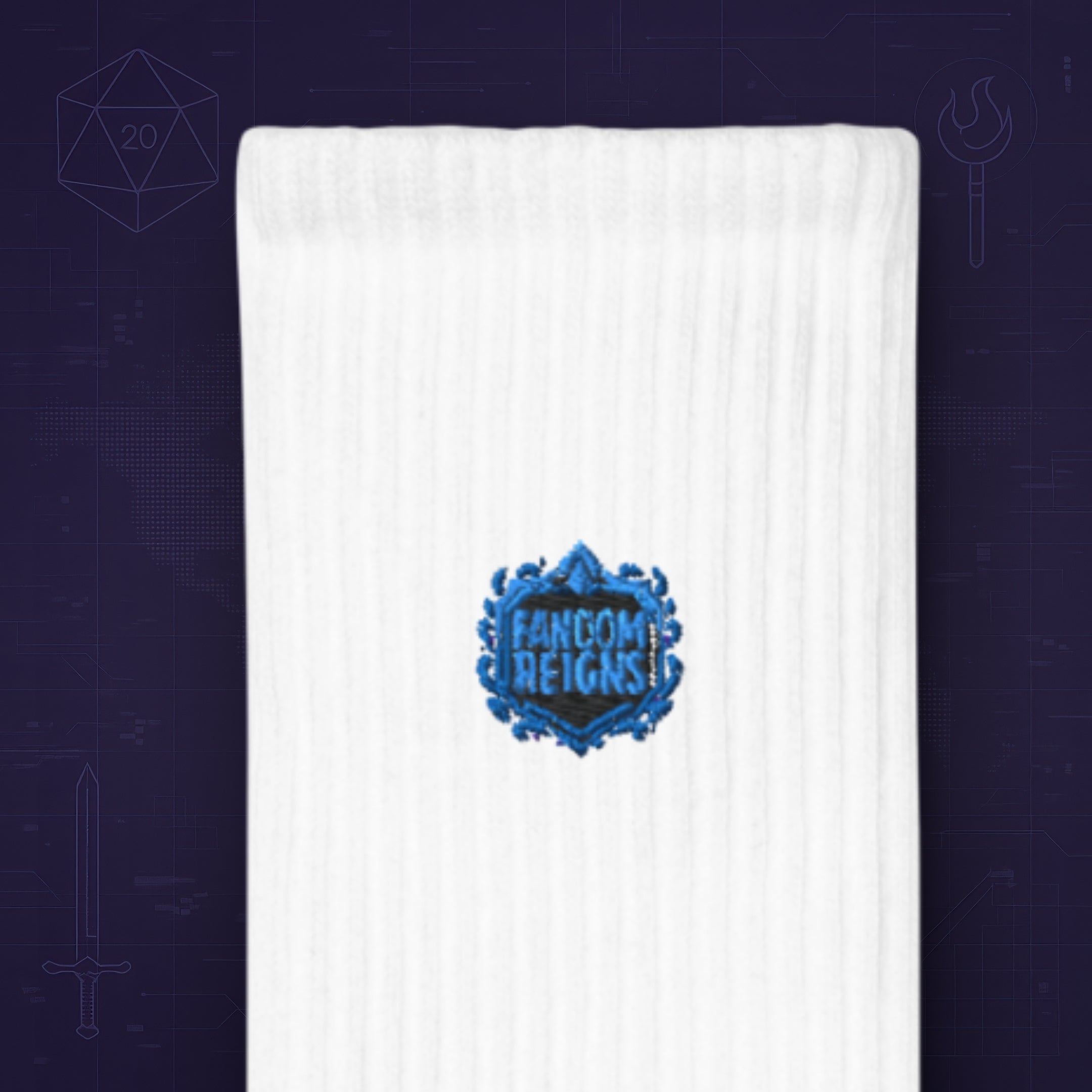 Fandom Reigns Embroidered Socks – Official Premium RPG Merch