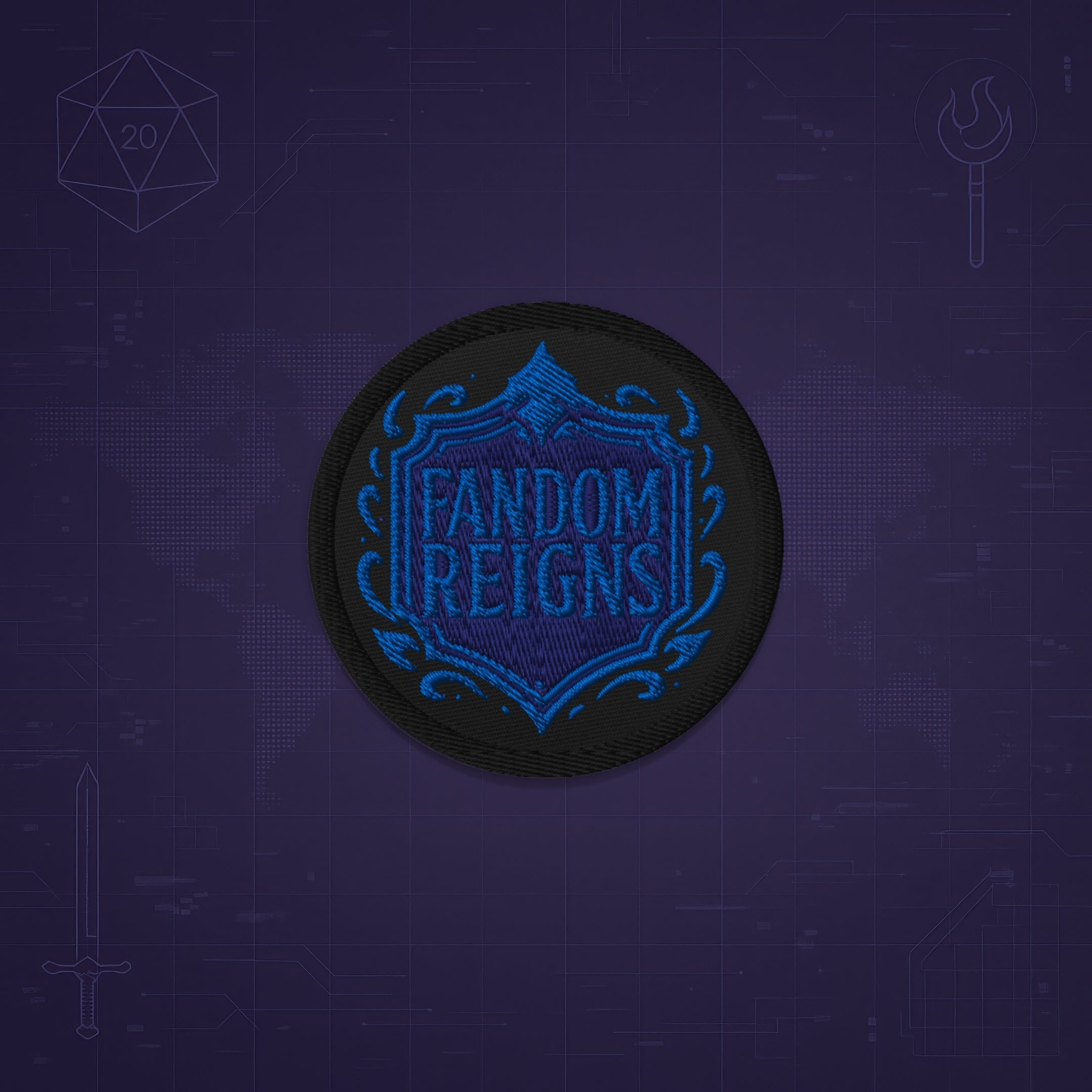 Fandom Reigns Circular Embroidered Patch | Official Merch | Fandom Reigns