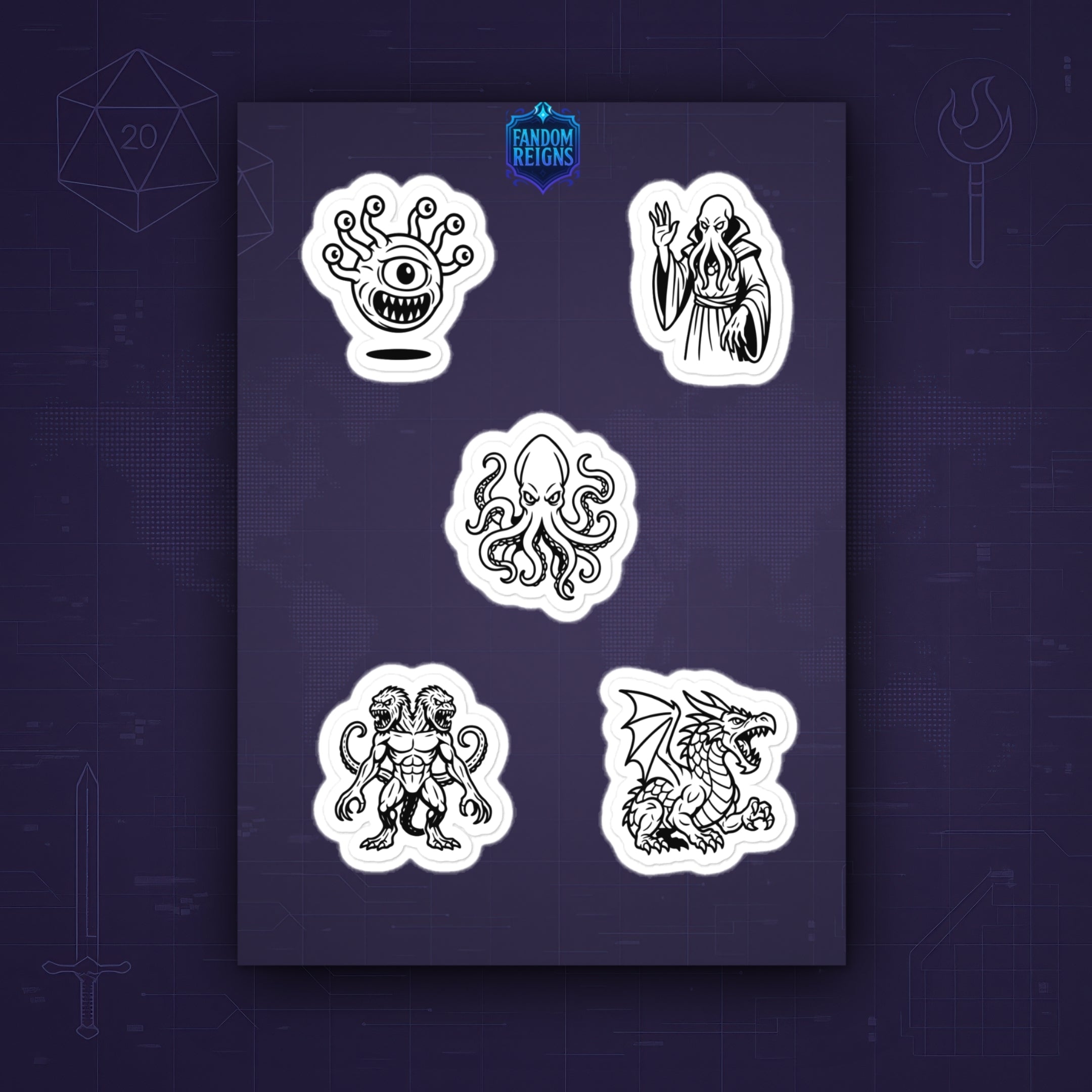 Deadliest Monsters D&D Sticker Pack I