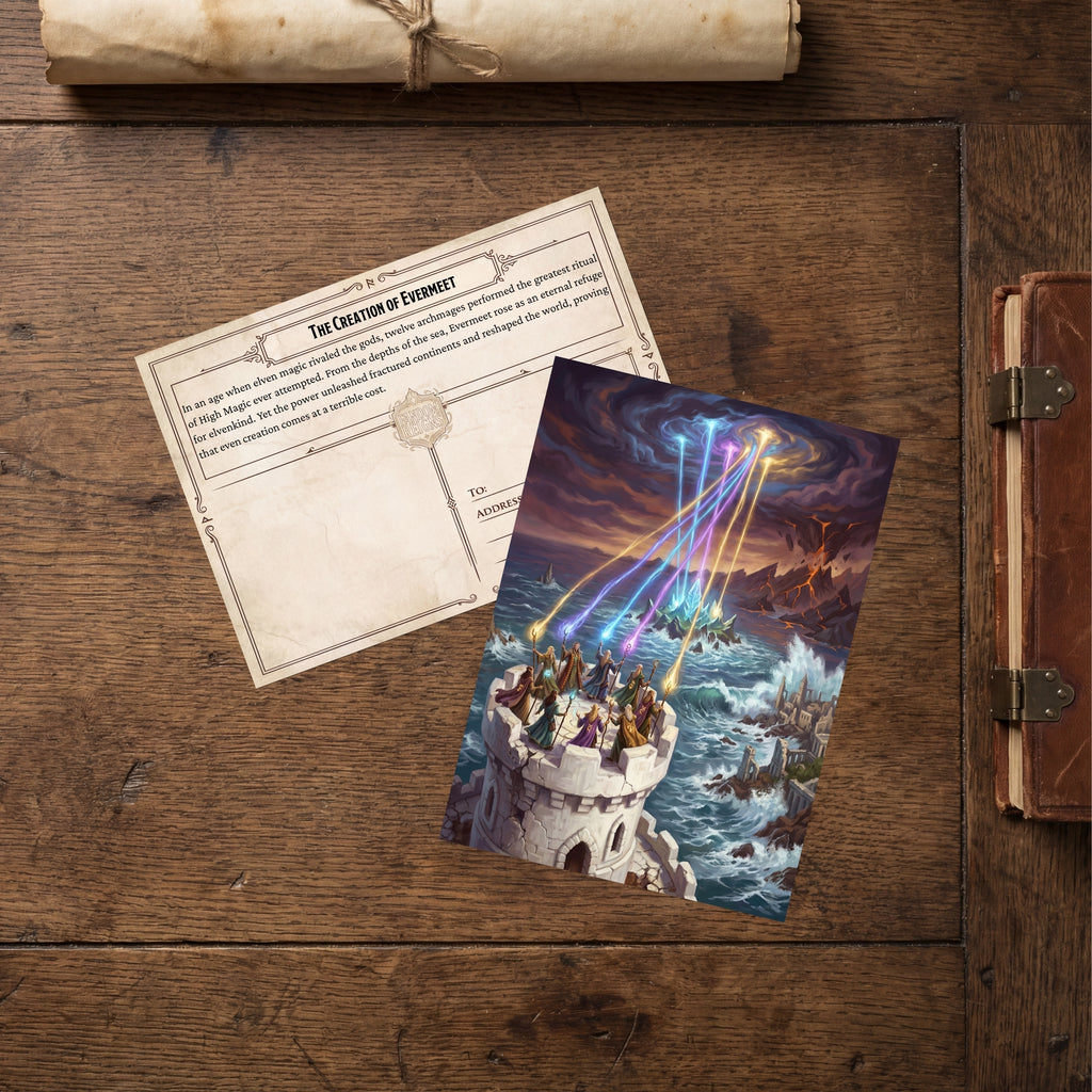 The Creation of Evermeet | Epic Fantasy Postcard