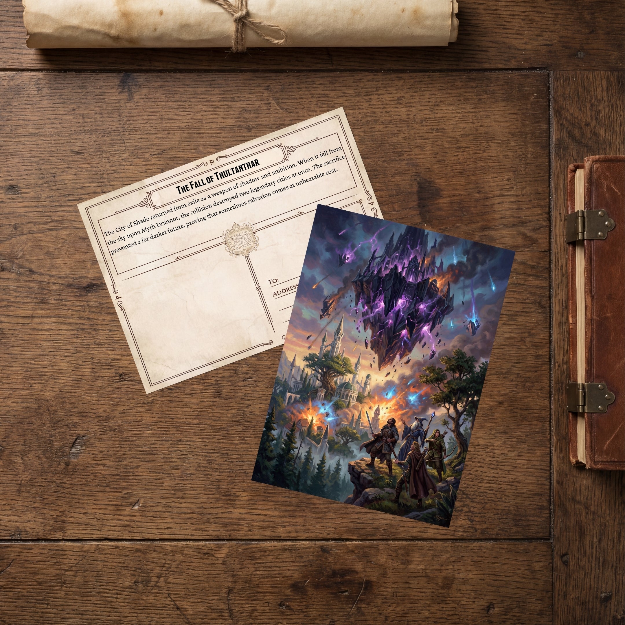 The Fall of Thultanthar | Epic Fantasy Postcard