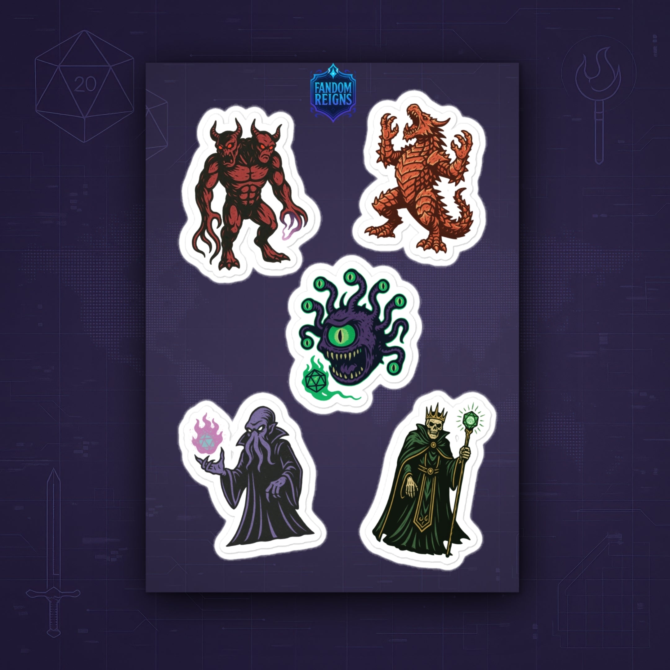 D&D Iconic Monsters Full-Color Sticker Pack