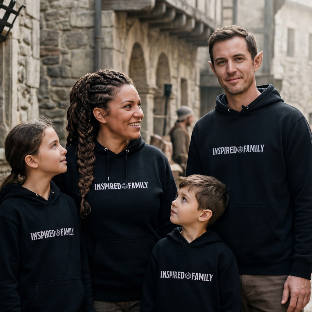 Inspired Family Dungeons & Dragons Sweatshirt – Premium Embroidered Hoodie | Fandom Reigns