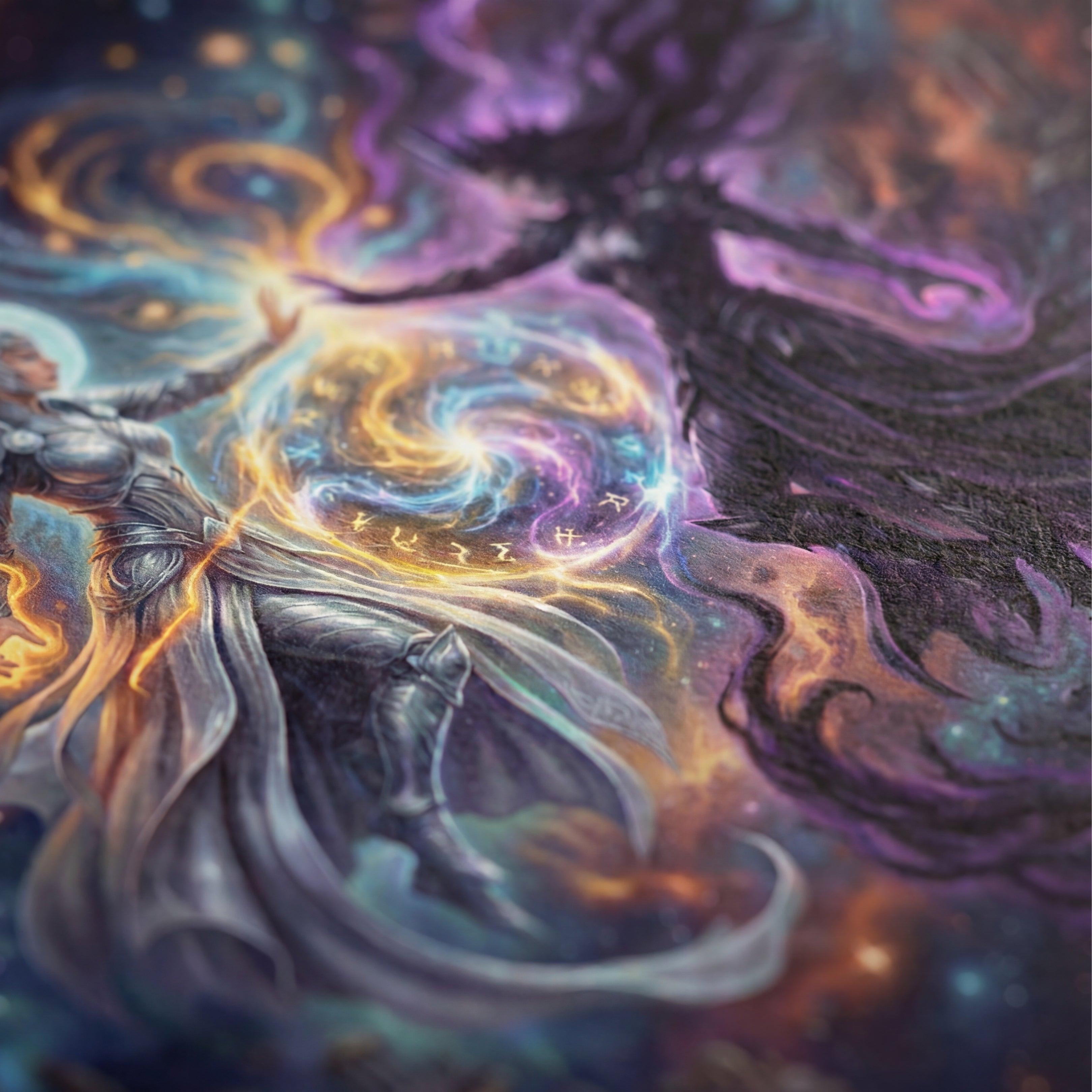 Shar & Selûne - The Dawn of Time | Epic Fantasy Postcard