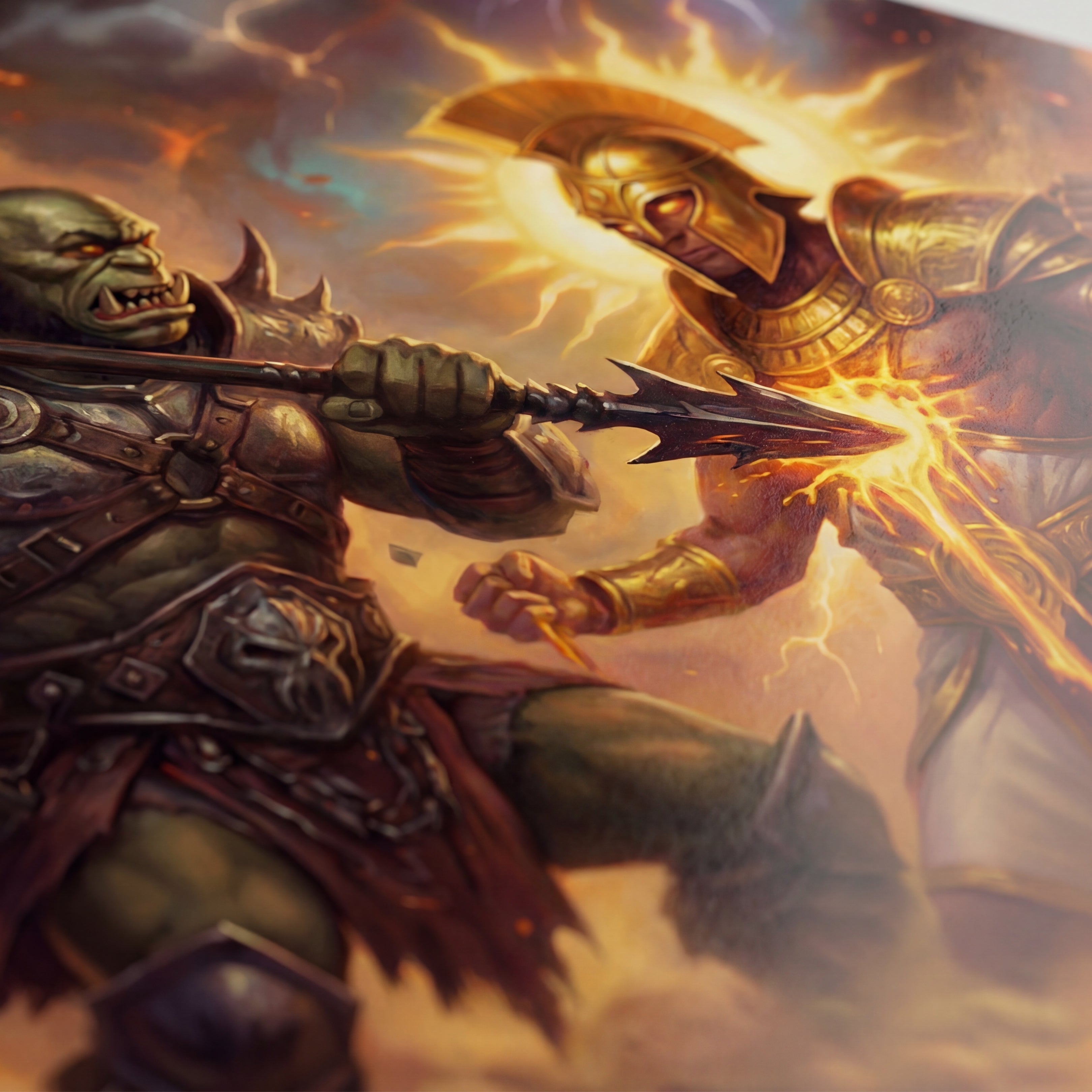 La Batalla de los Dioses – Print de Arte Fantástico Premium | Inspirado en D&D y Faerûn