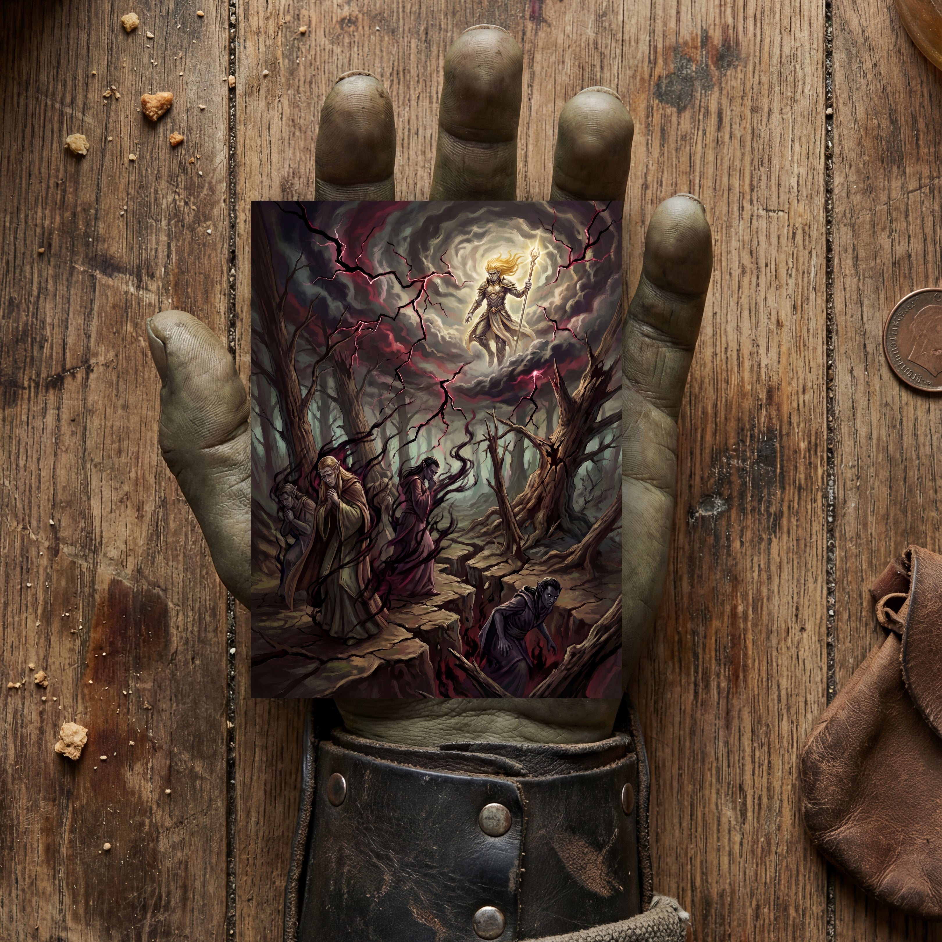 The Dark Disaster and the Banishment of the Drow | Fantasy Postcard