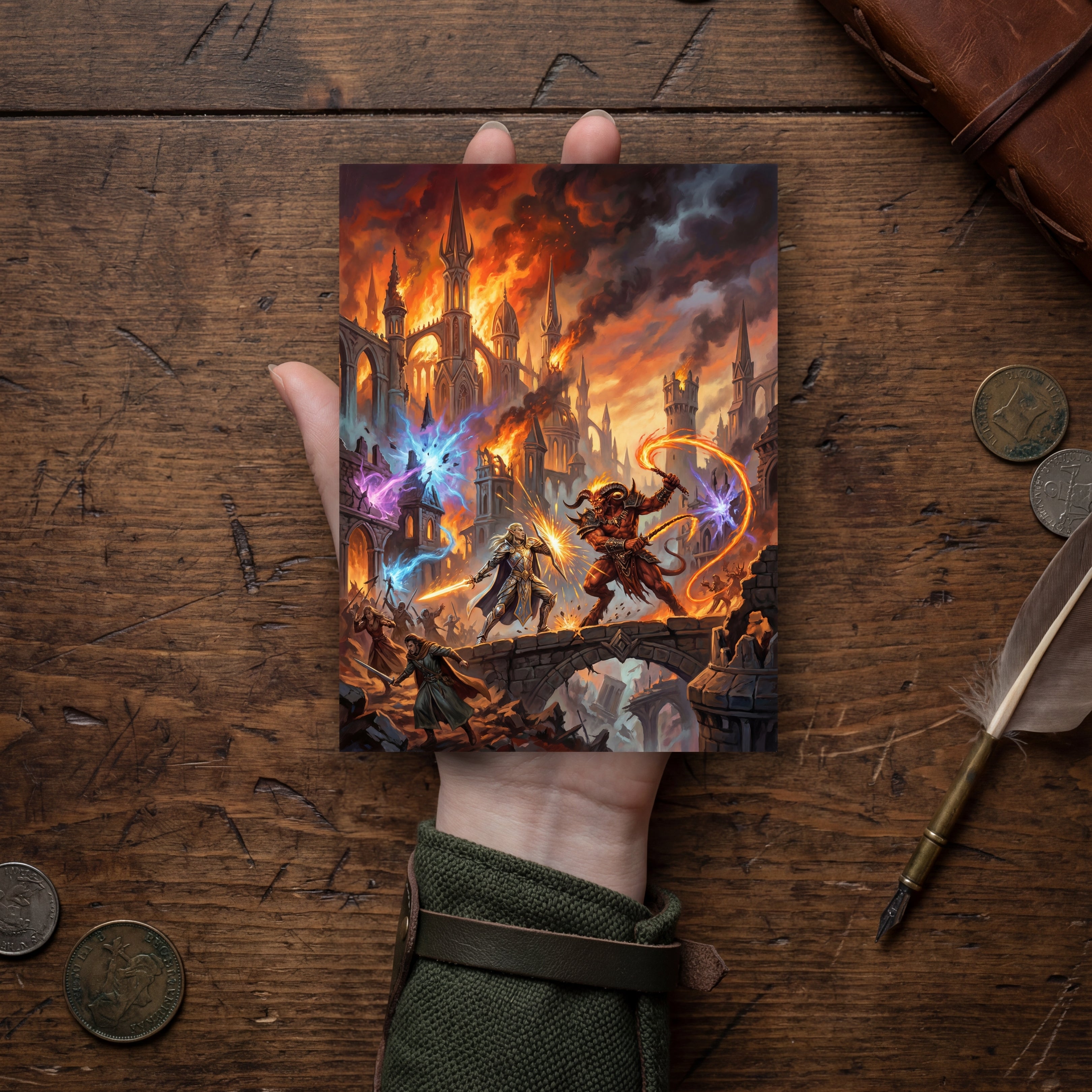 The Fall of the Myth Drannor | Epic Fantasy Postcard