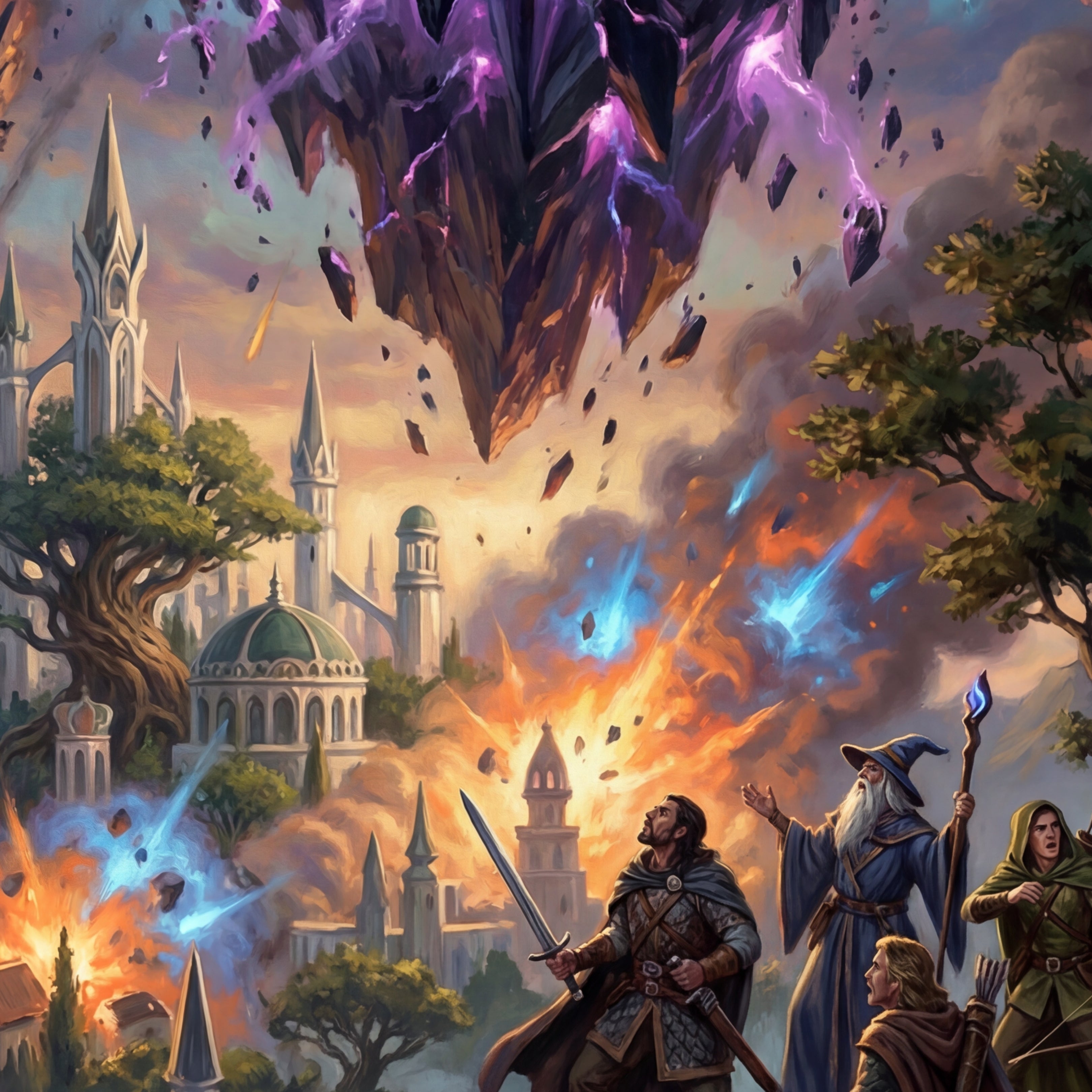 The Fall of Thultanthar | Epic Fantasy Postcard