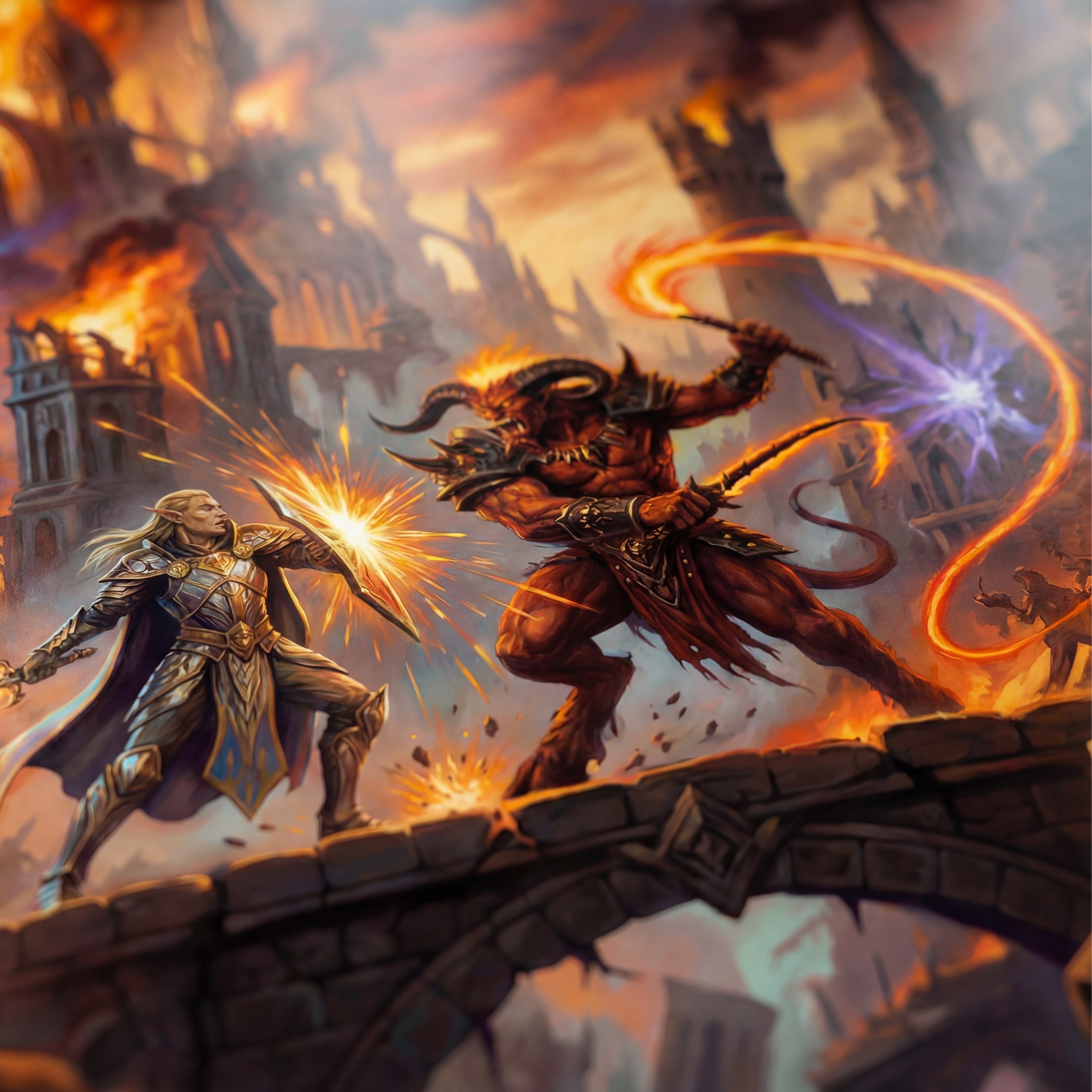 La Caída de Myth Drannor – Print de Arte Fantástico Premium | Inspirado en D&D y Faerûn