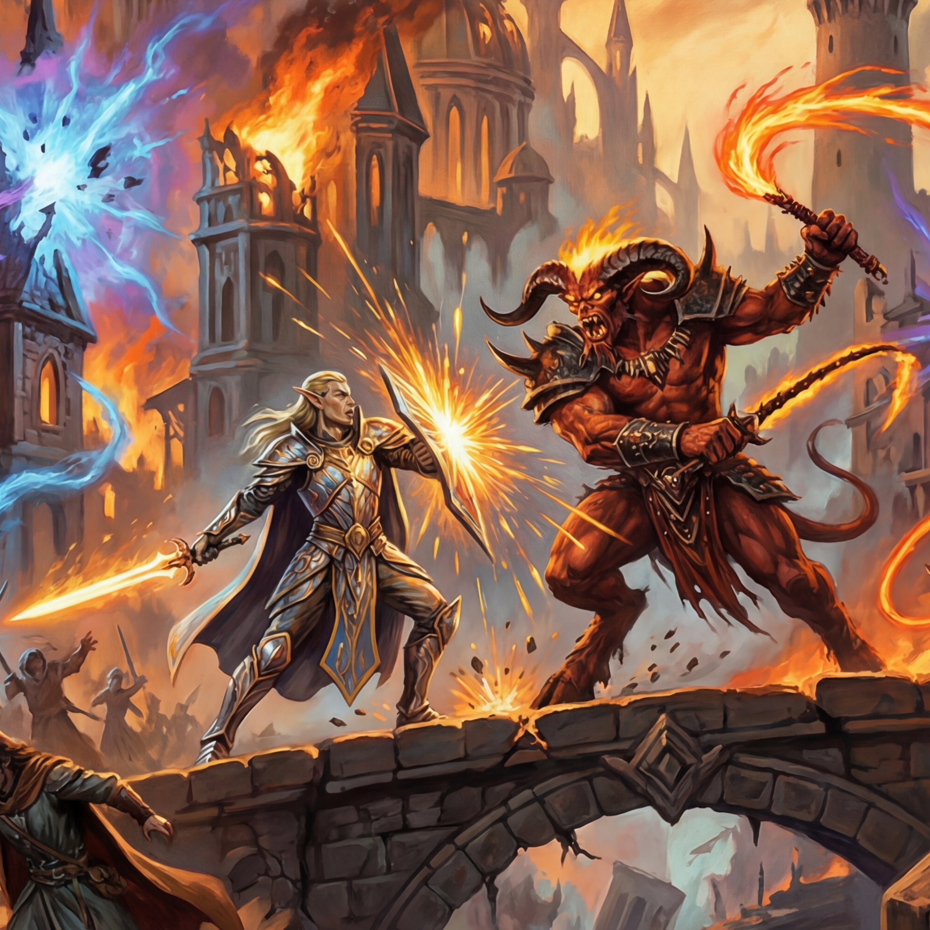 The Fall of the Myth Drannor | Epic Fantasy Postcard