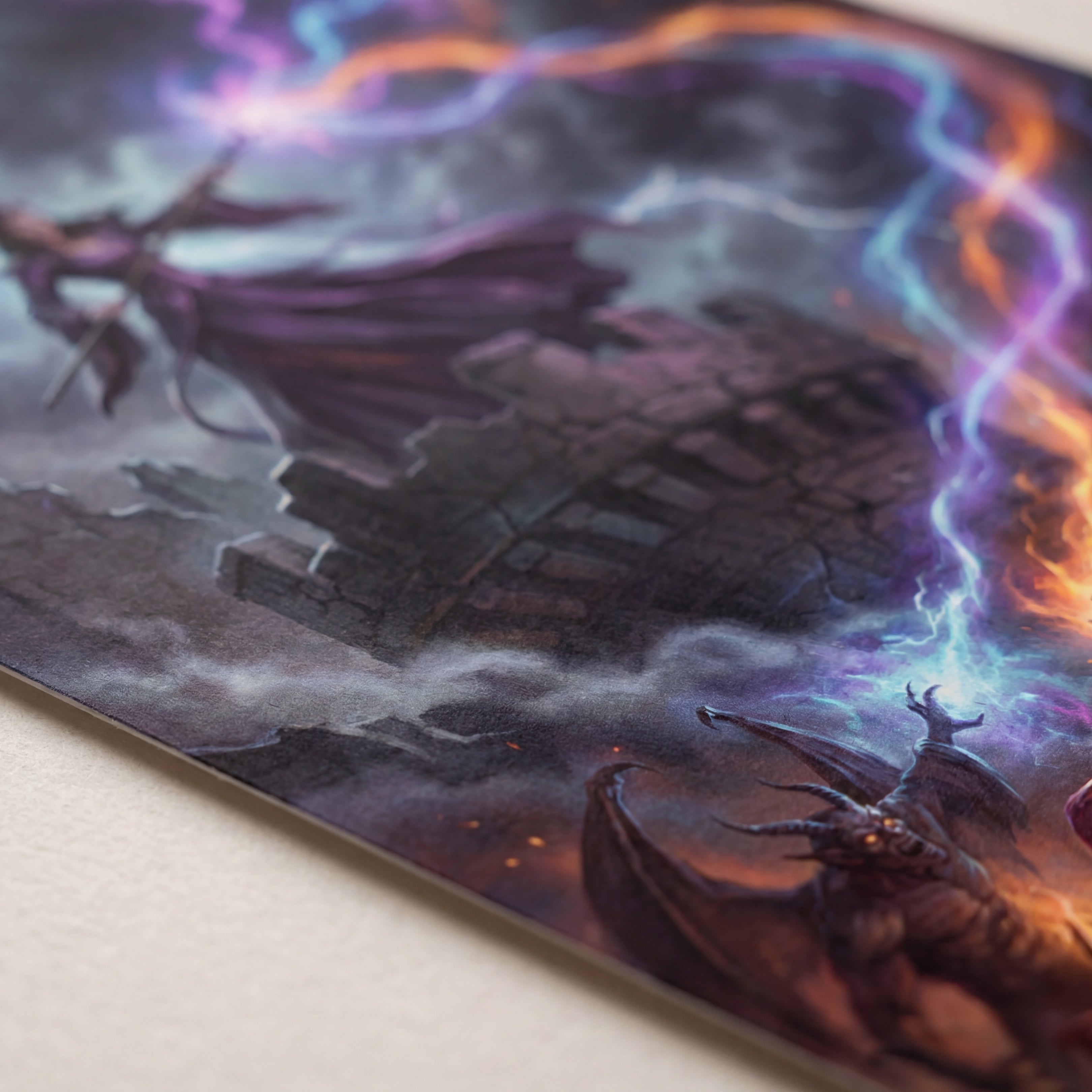 The Simbul defends Aglarond | Epic fantasy postcard