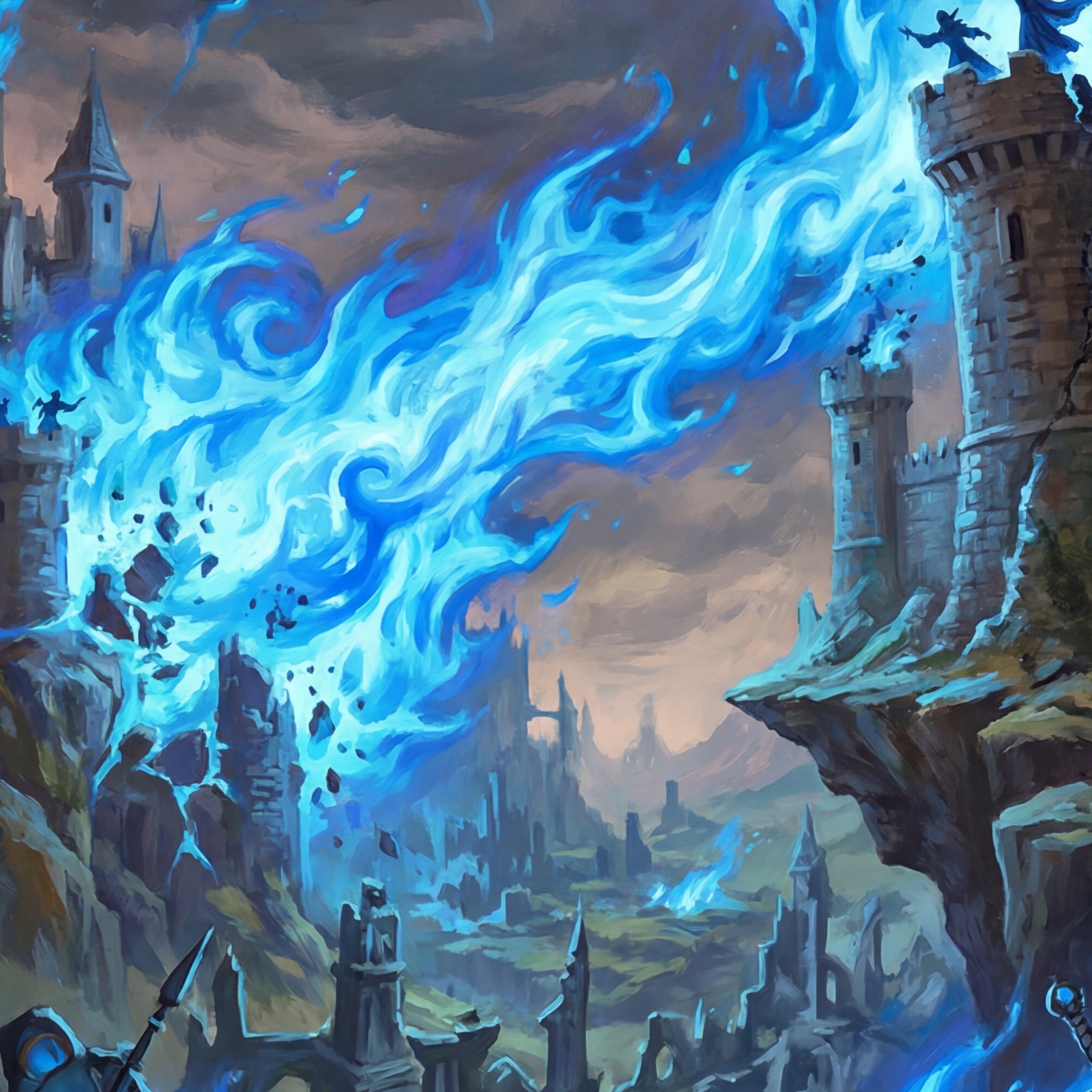 The Plague of Spells | Epic Fantasy Postcard