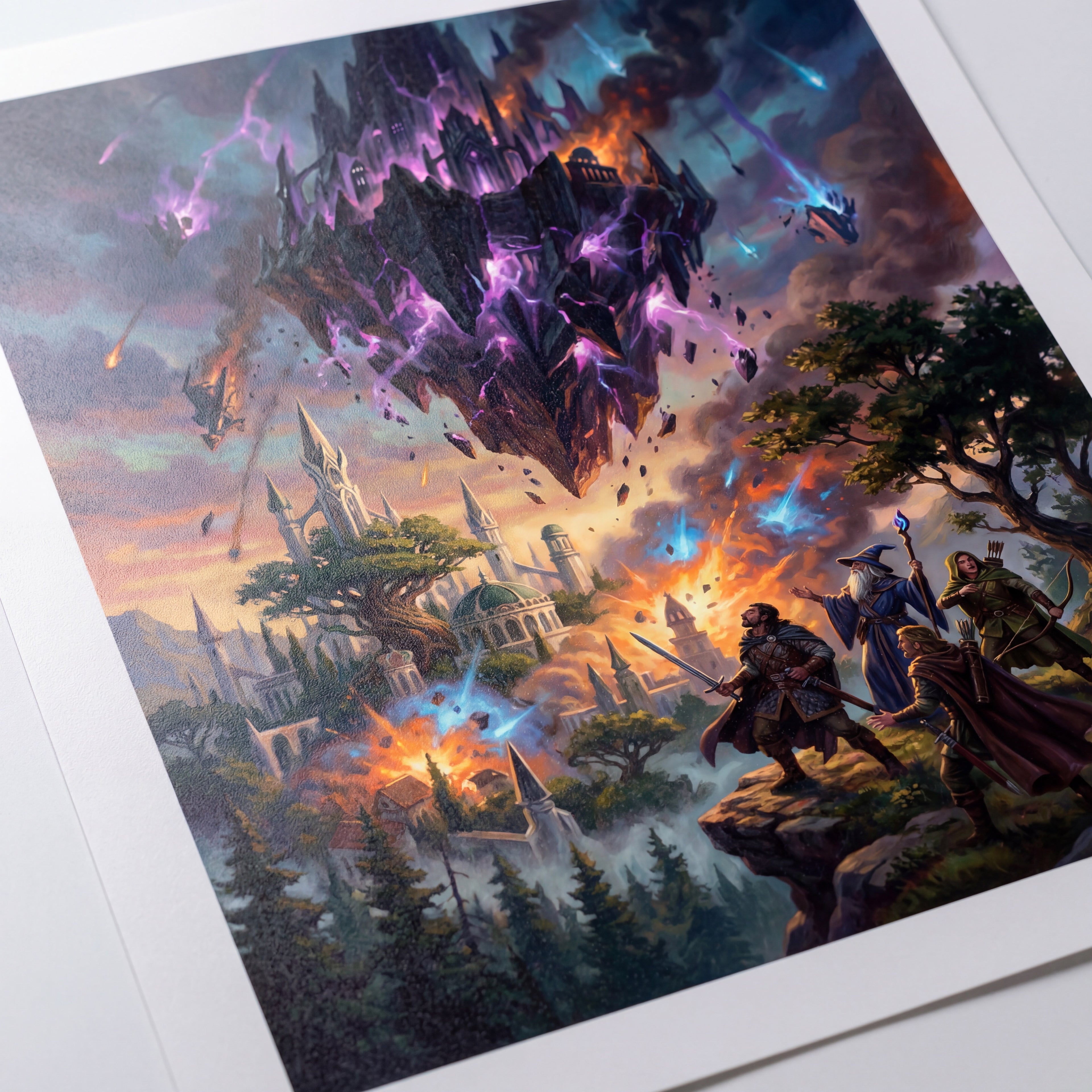 La Caída de Thultanthar – Print de Arte Fantástico Premium | Inspirado en D&D y Faerûn