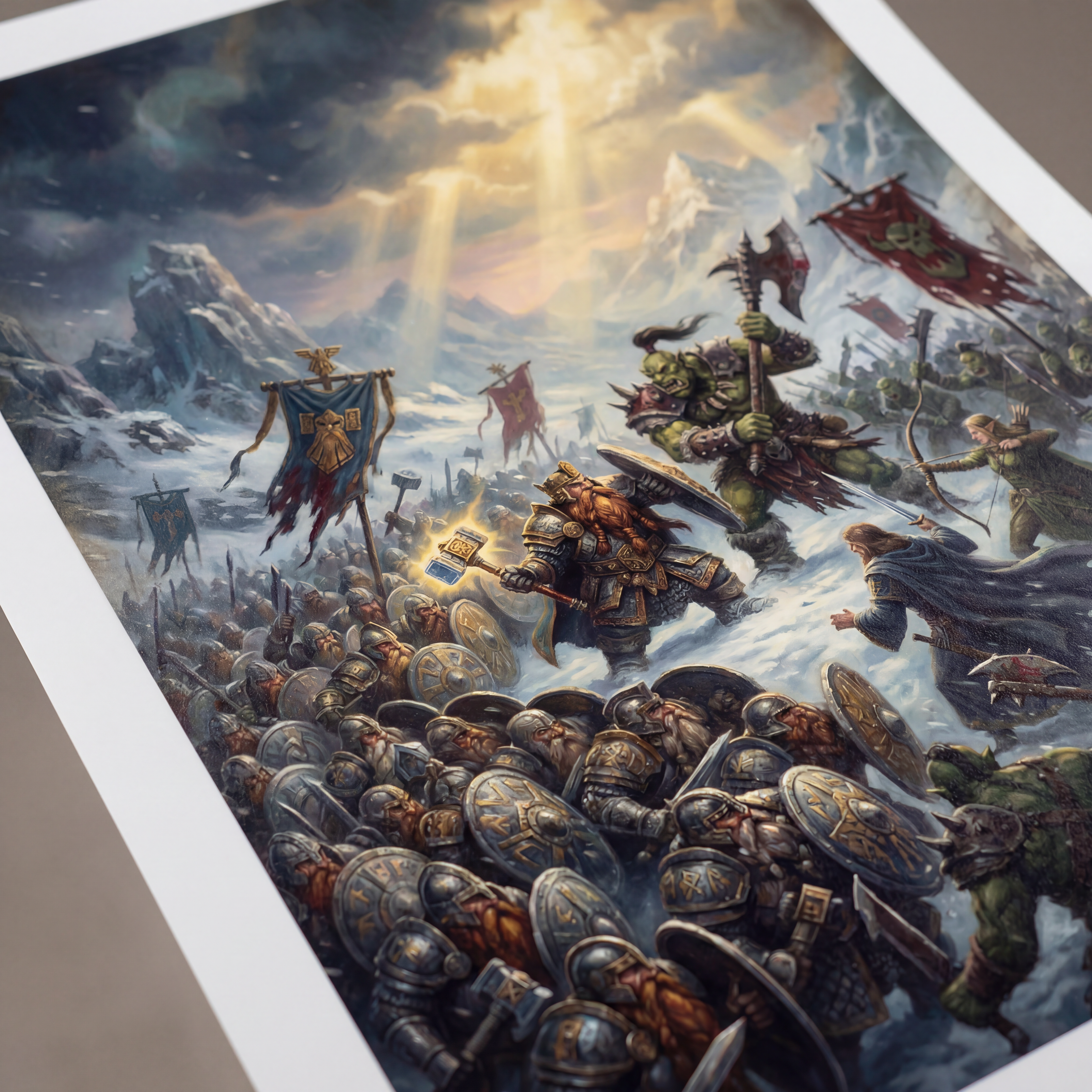 La Guerra de Many-Arrows – Print de Arte Fantástico Premium | Inspirado en D&D y Faerûn