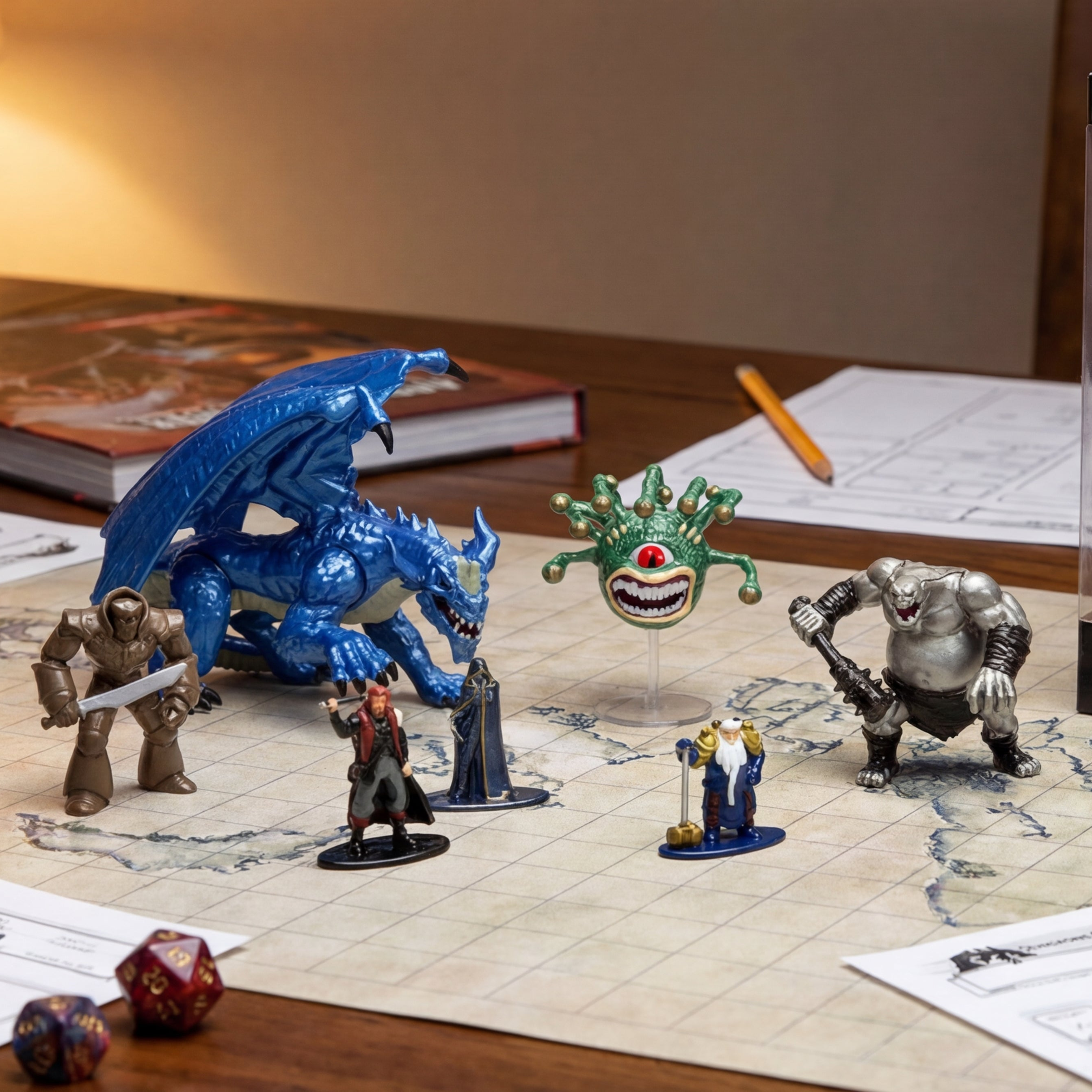 Dungeons & Dragons – Set of 7 Official Die-Cast Miniatures | Jada