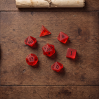 Infernal Pact Crimson Dice — Red Crystal Polyhedral Dice Set for RPG | Fandom Reigns