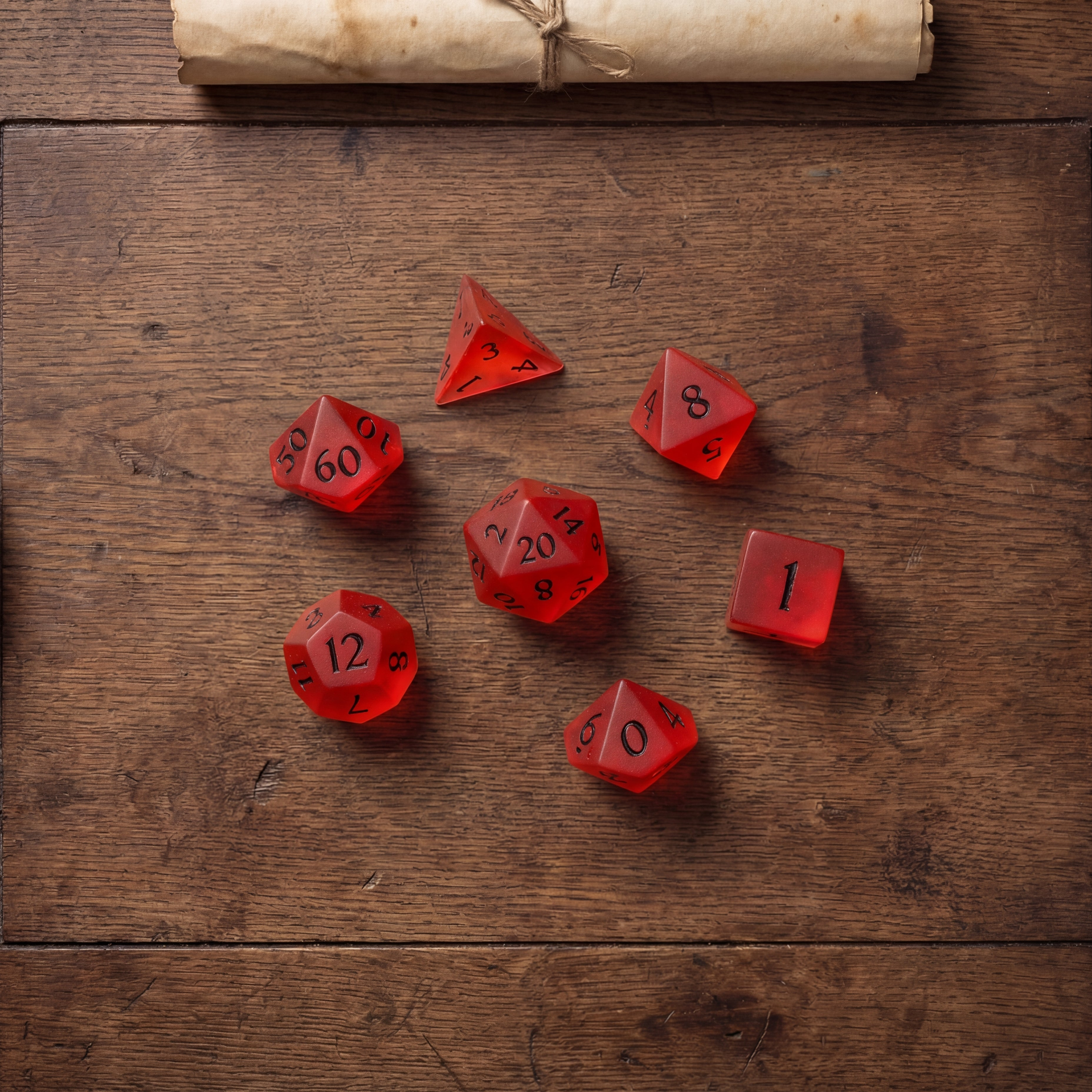 Infernal Pact Crimson Dice — Red Crystal Polyhedral Dice Set for RPG | Fandom Reigns